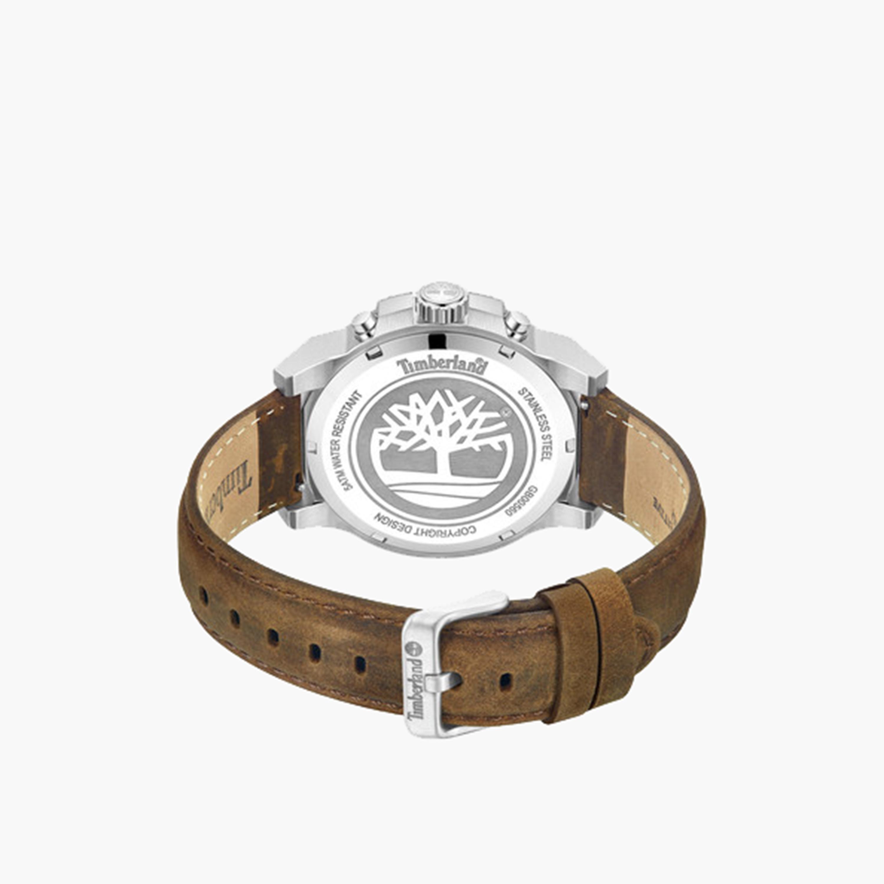 تيمبرلاند- ساعة رجالية كرونوغراف 46 مم سوار جلدي لون بني | TDWGB0056001-men-watchesandjewellery-watches-image-3