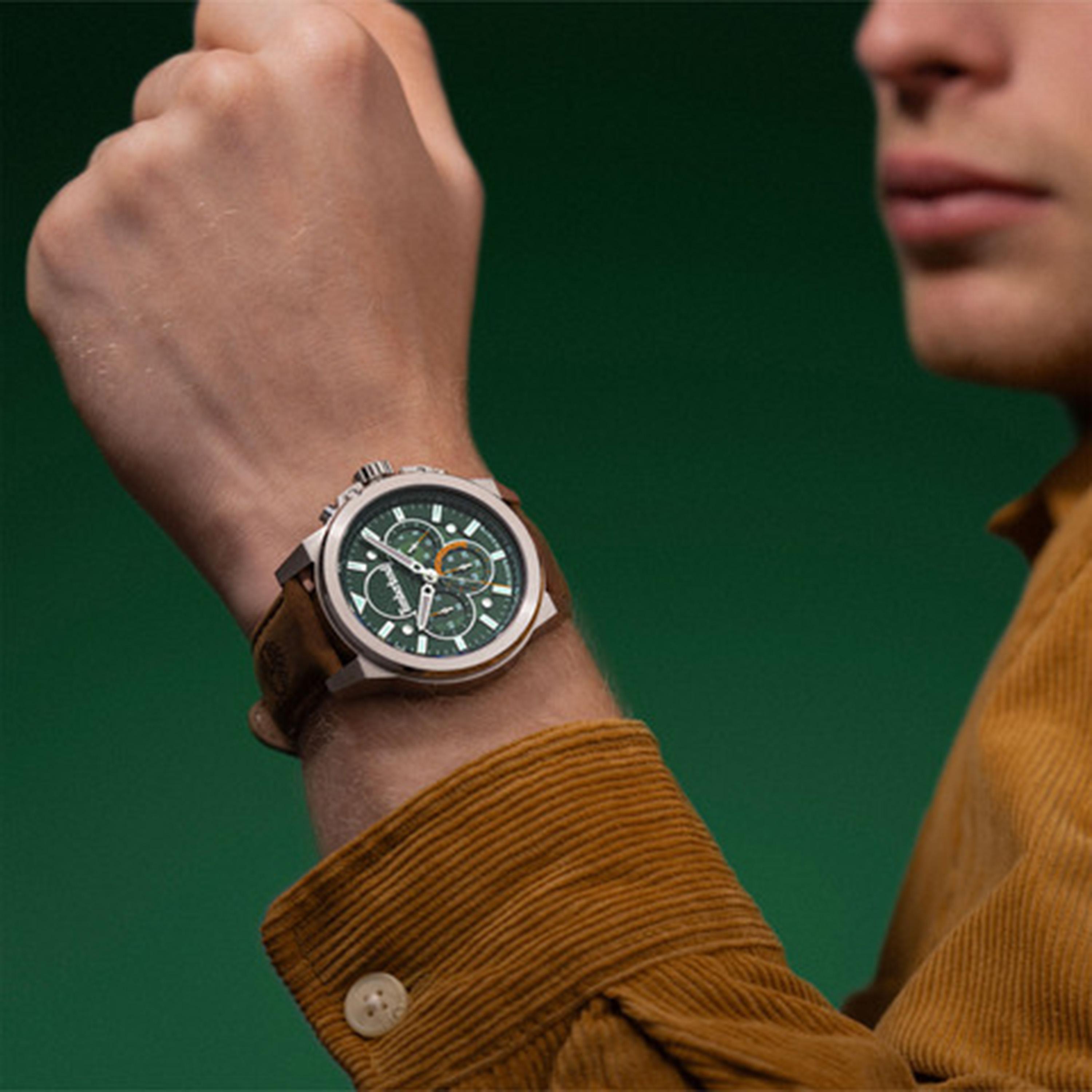 تيمبرلاند- ساعة رجالية كرونوغراف 46 مم سوار جلدي لون بني | TDWGB0056001-men-watchesandjewellery-watches-image-5