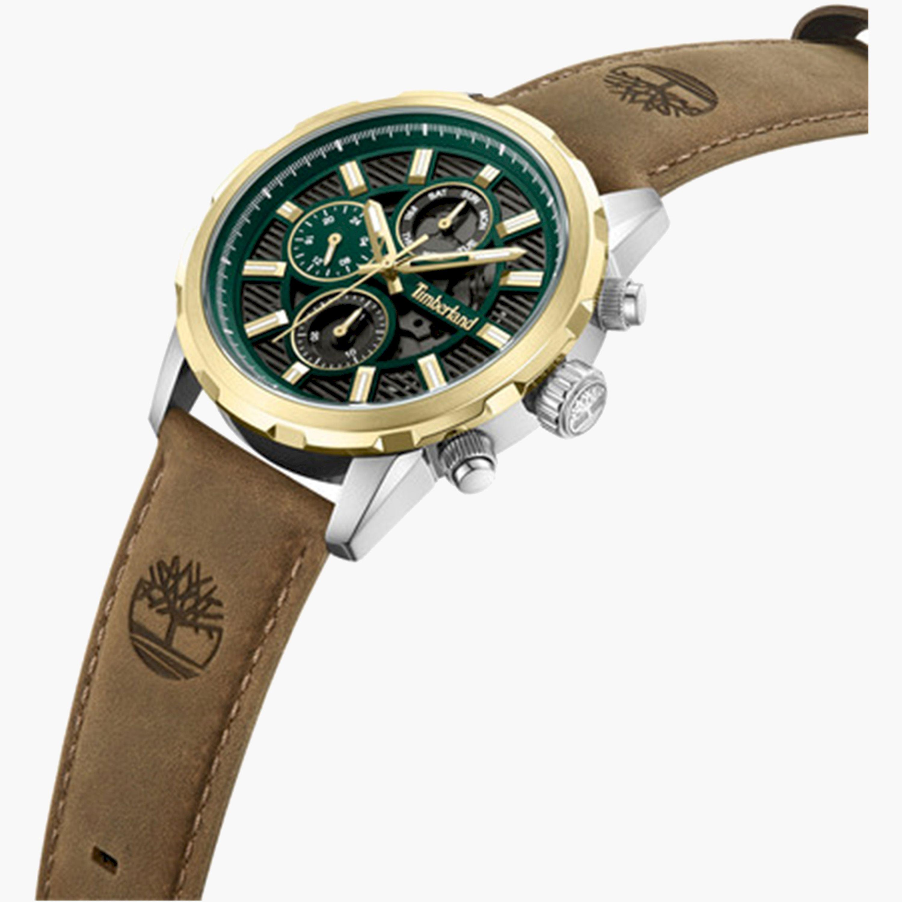 تيمبرلاند- ساعة رجالية كرونوغراف 46 مم سوار جلدي لون بني | TDWGF0056102-men-watchesandjewellery-watches-image-2