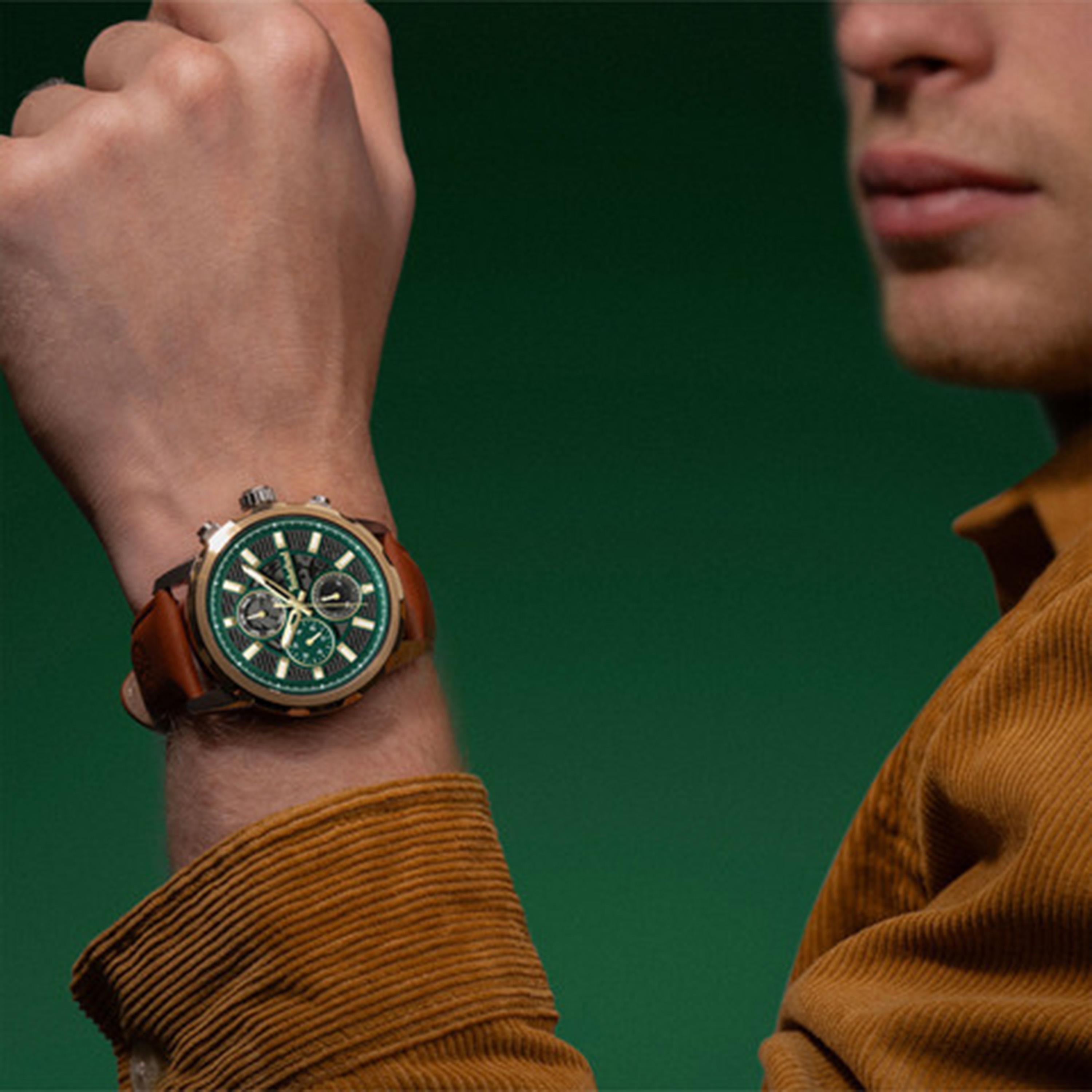 تيمبرلاند- ساعة رجالية كرونوغراف 46 مم سوار جلدي لون بني | TDWGF0056102-men-watchesandjewellery-watches-image-5