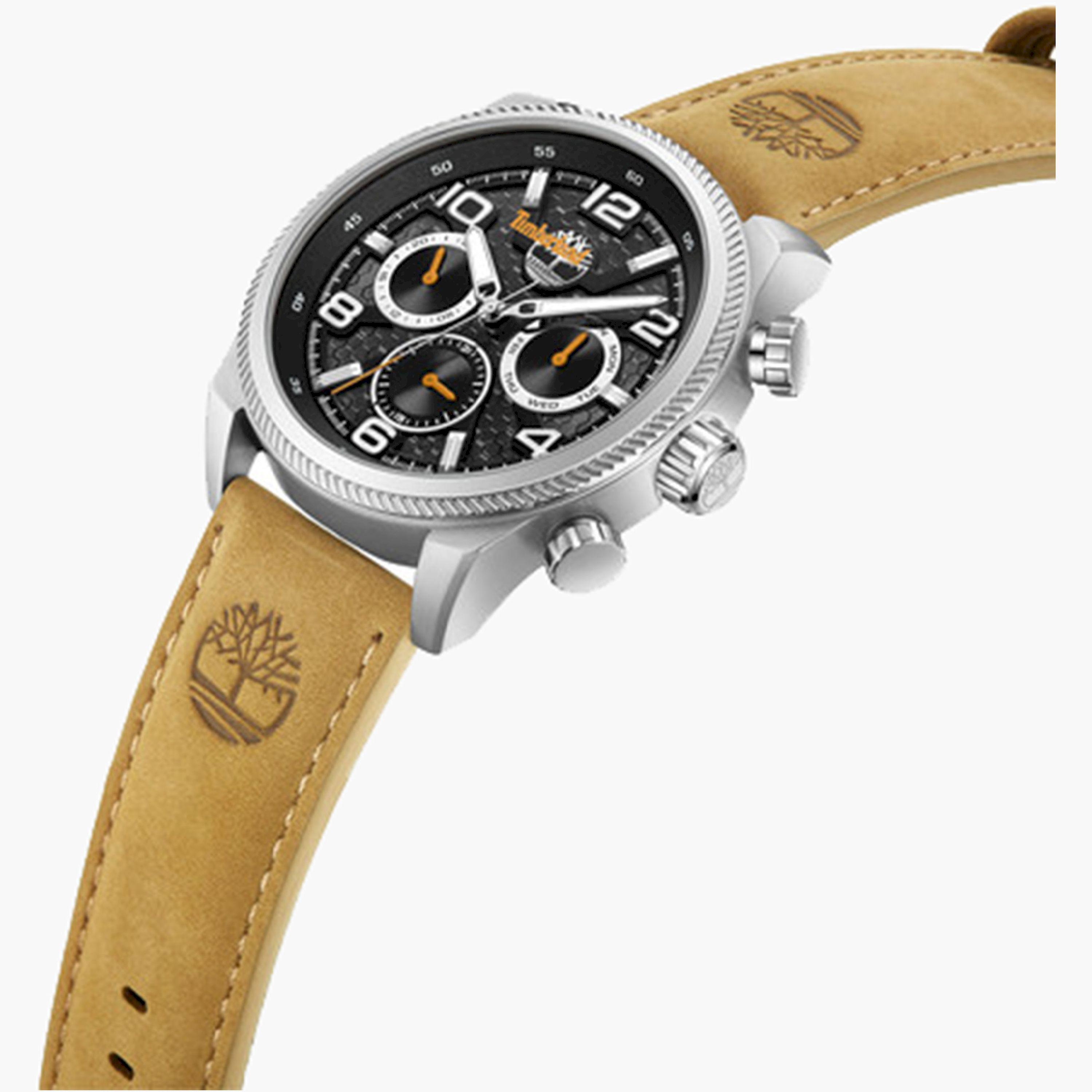 تيمبرلاند- ساعة رجالية كرونوغراف 46 مم سوار جلدي لون بيج | TDWGF0028707-men-watchesandjewellery-watches-image-2
