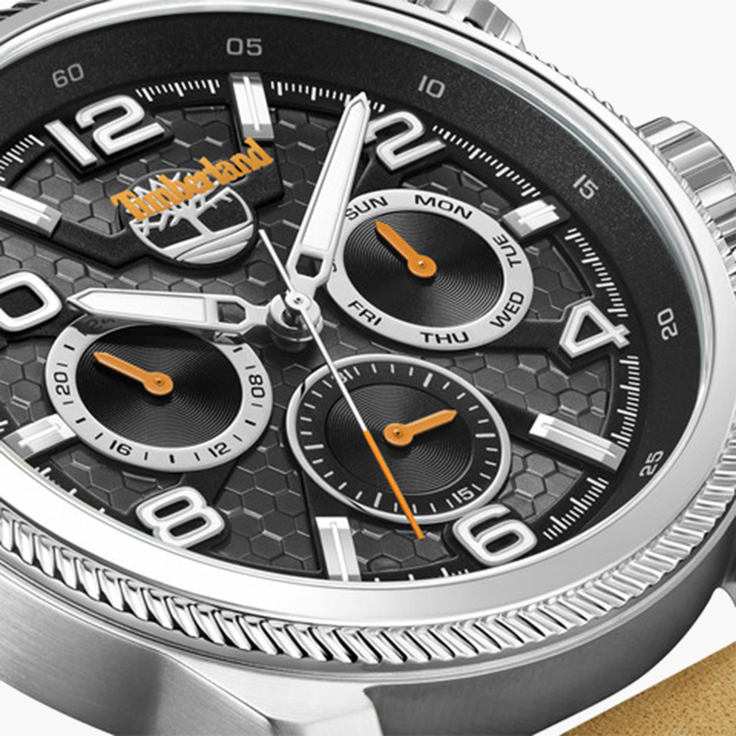 تيمبرلاند- ساعة رجالية كرونوغراف 46 مم سوار جلدي لون بيج | TDWGF0028707-men-watchesandjewellery-watches-image-4