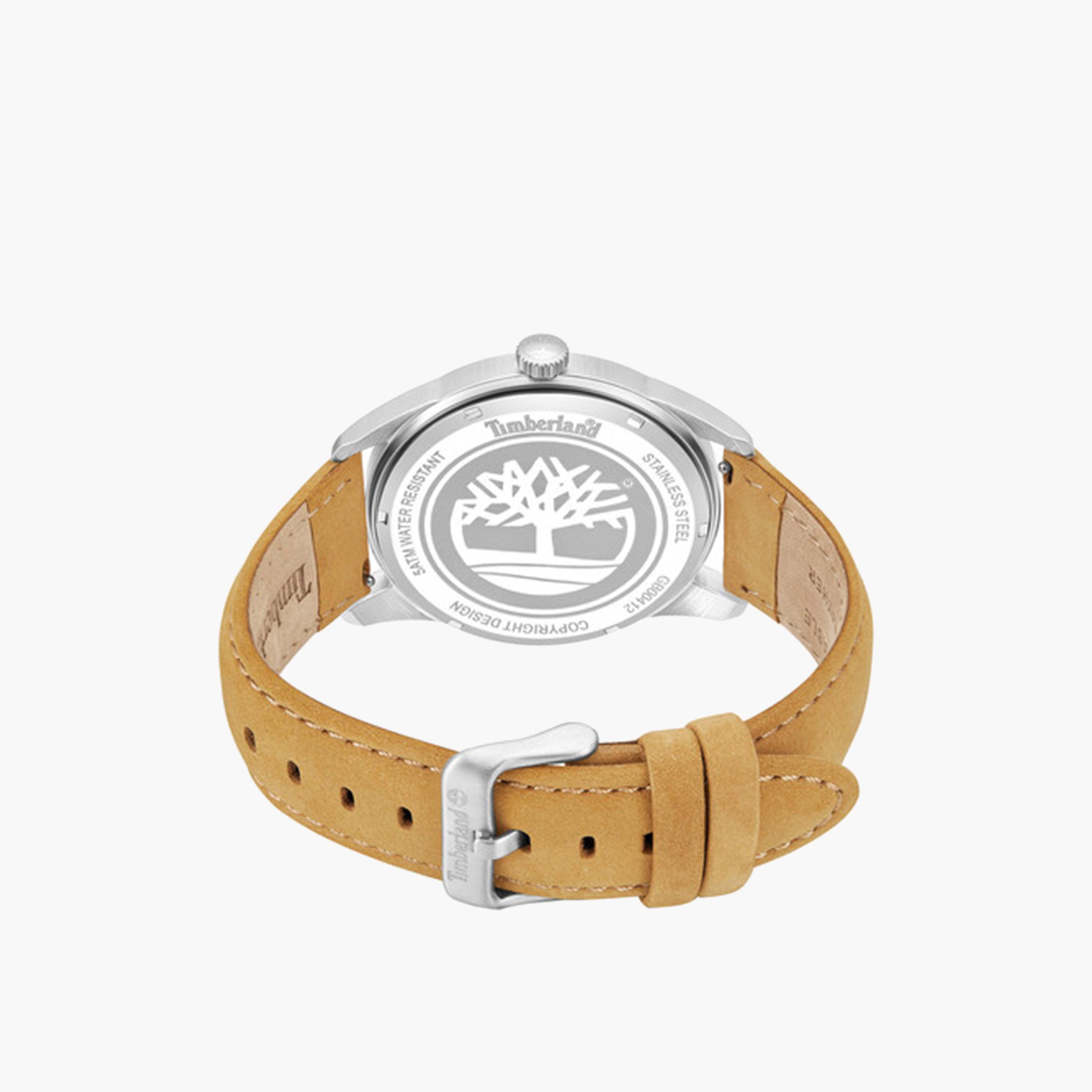 تيمبرلاند- ساعة رجالية تناظرية 45 مم سوار جلدي لون بيج | TDWGB0041204-men-watchesandjewellery-watches-image-3