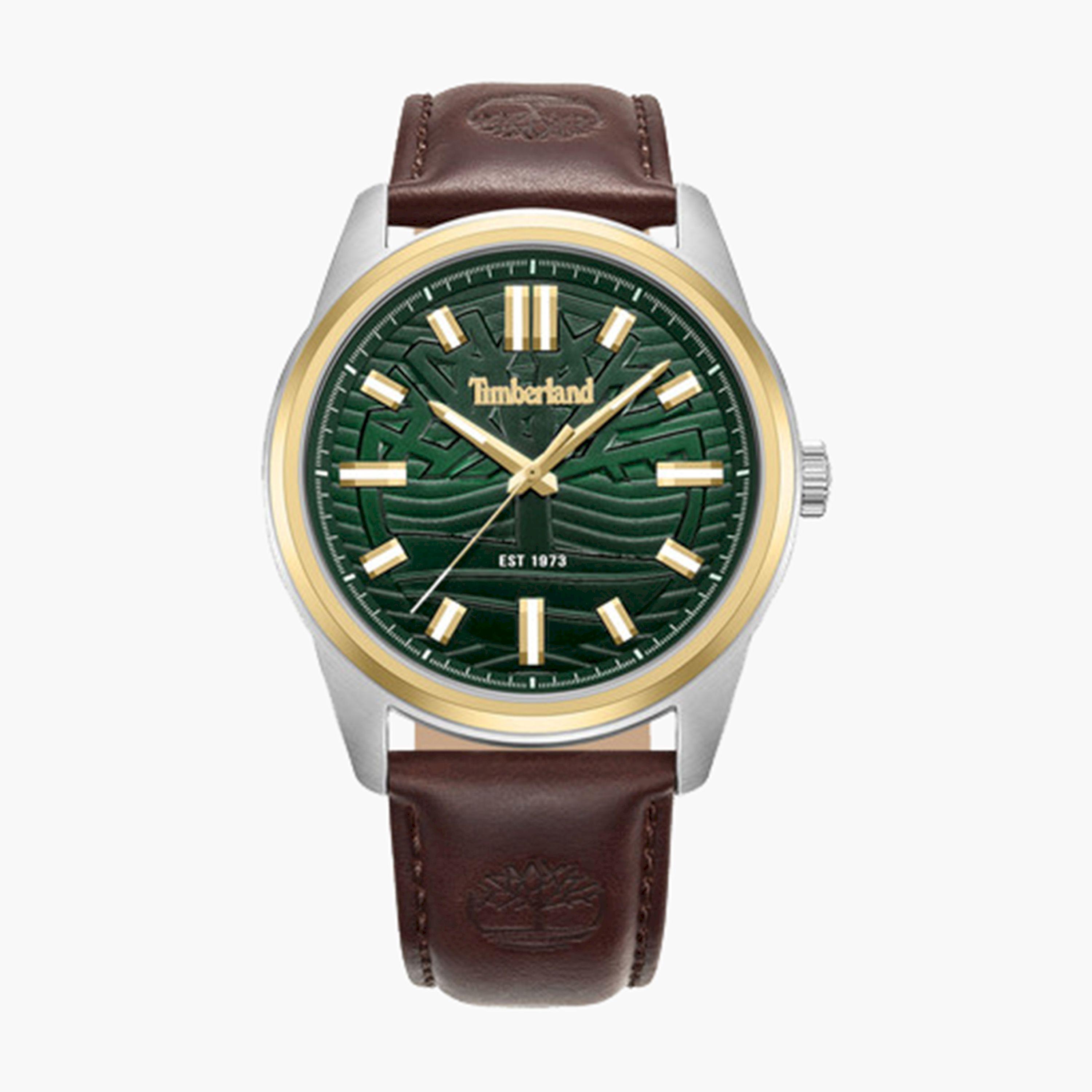 Timberland Northbrdige Men's 45MM Brown Analog Leather Strap Watch | TDWGB0041206-men-watchesandjewellery-watches-image-1