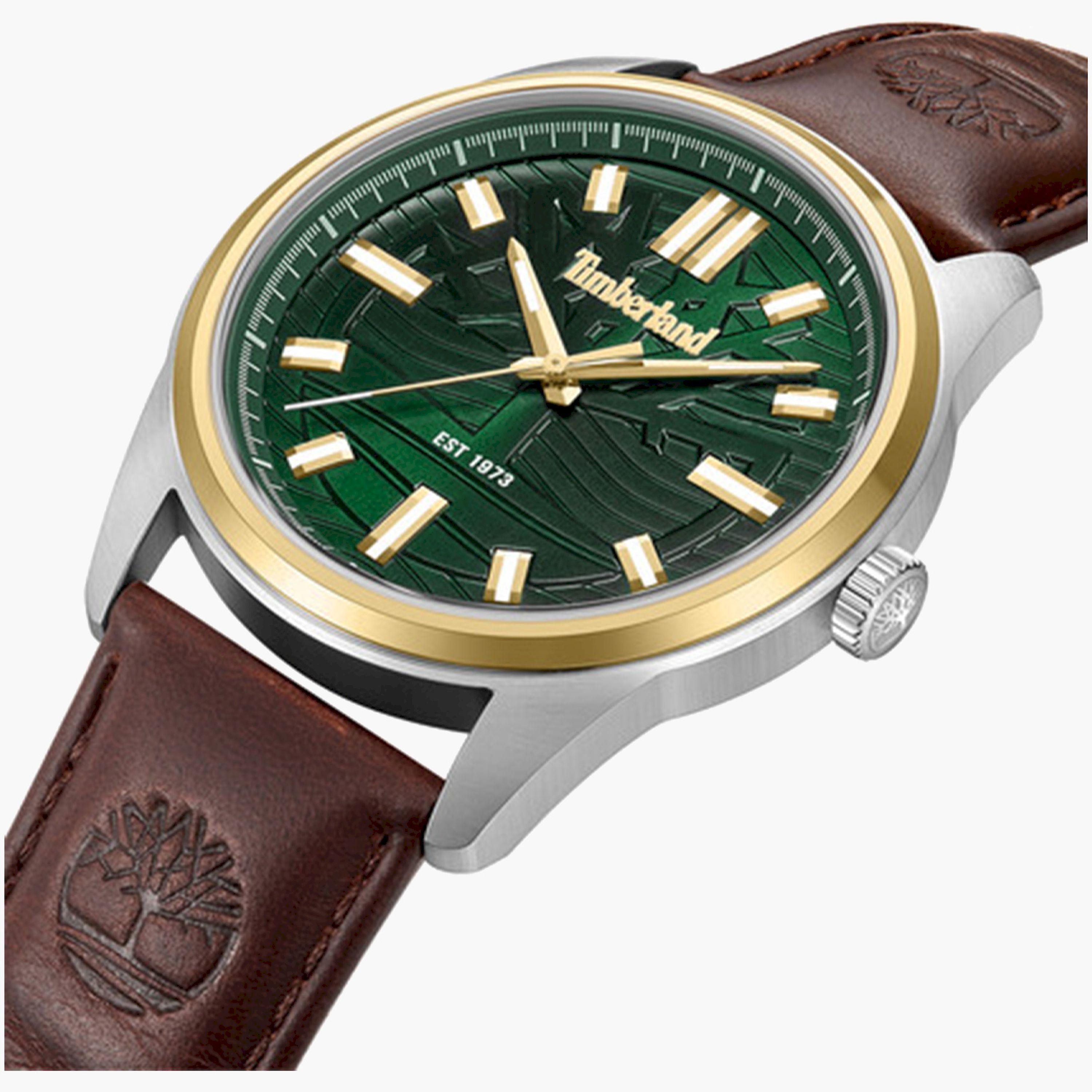 Timberland Northbrdige Men's 45MM Brown Analog Leather Strap Watch | TDWGB0041206-men-watchesandjewellery-watches-image-2