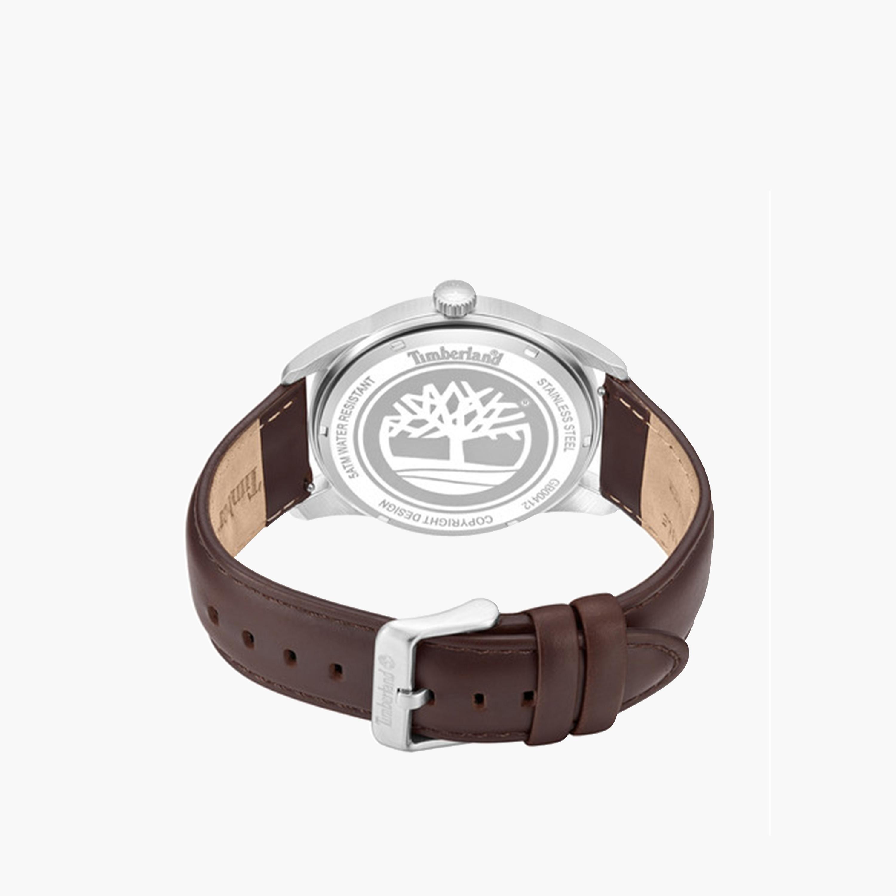 Timberland Northbrdige Men's 45MM Brown Analog Leather Strap Watch | TDWGB0041206-men-watchesandjewellery-watches-image-3