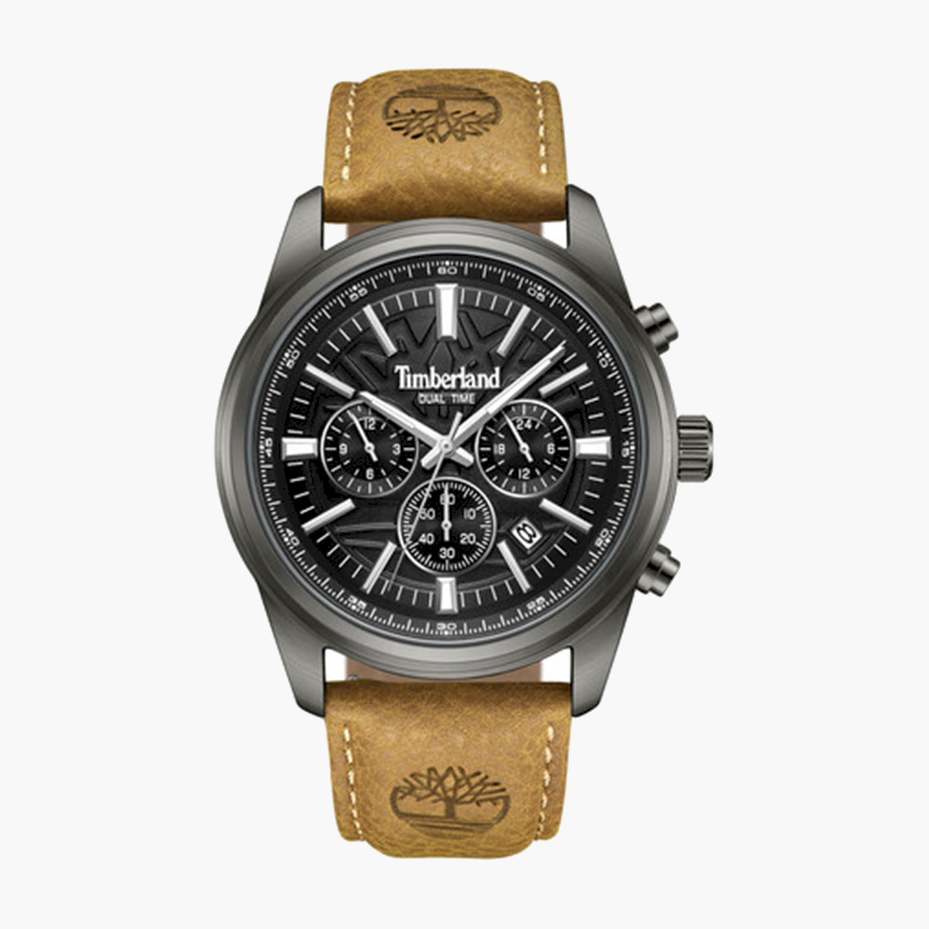 Timberland Northbridge Men's 45MM Beige Chronograph Leather Strap Watch | TDWGF0041205-men-watchesandjewellery-watches-image-1