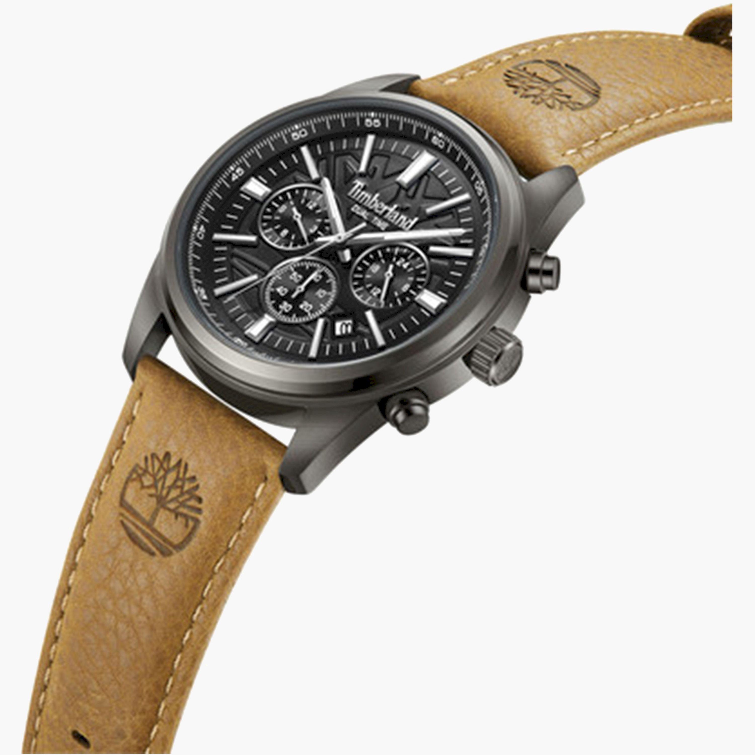 Timberland Northbridge Men's 45MM Beige Chronograph Leather Strap Watch | TDWGF0041205-men-watchesandjewellery-watches-image-2
