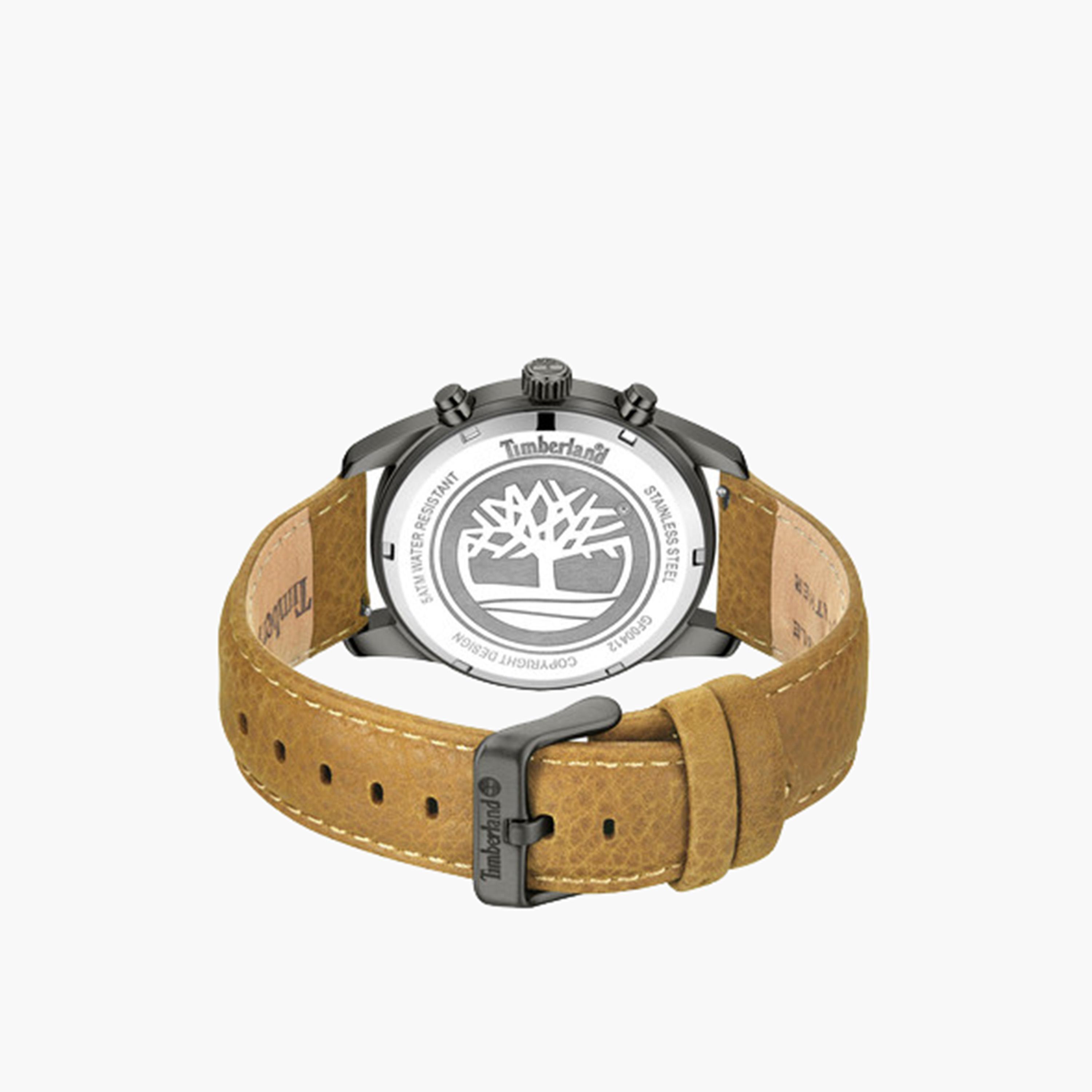 Timberland Northbridge Men's 45MM Beige Chronograph Leather Strap Watch | TDWGF0041205-men-watchesandjewellery-watches-image-3