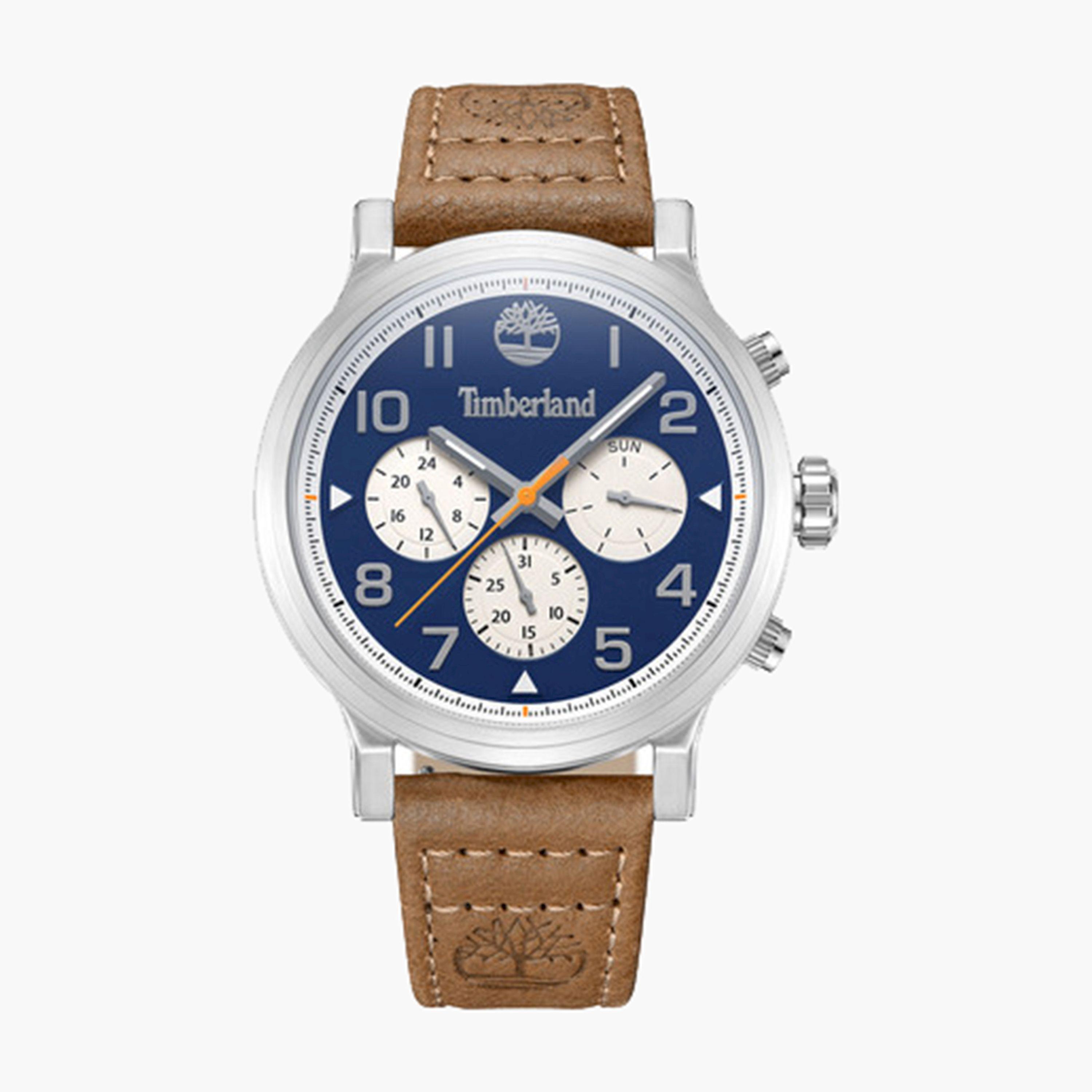 تيمبرلاند- ساعة رجالية كرونوغراف 46 مم سوار جلدي لون بني | TDWGF0028904-men-watchesandjewellery-watches-image-1