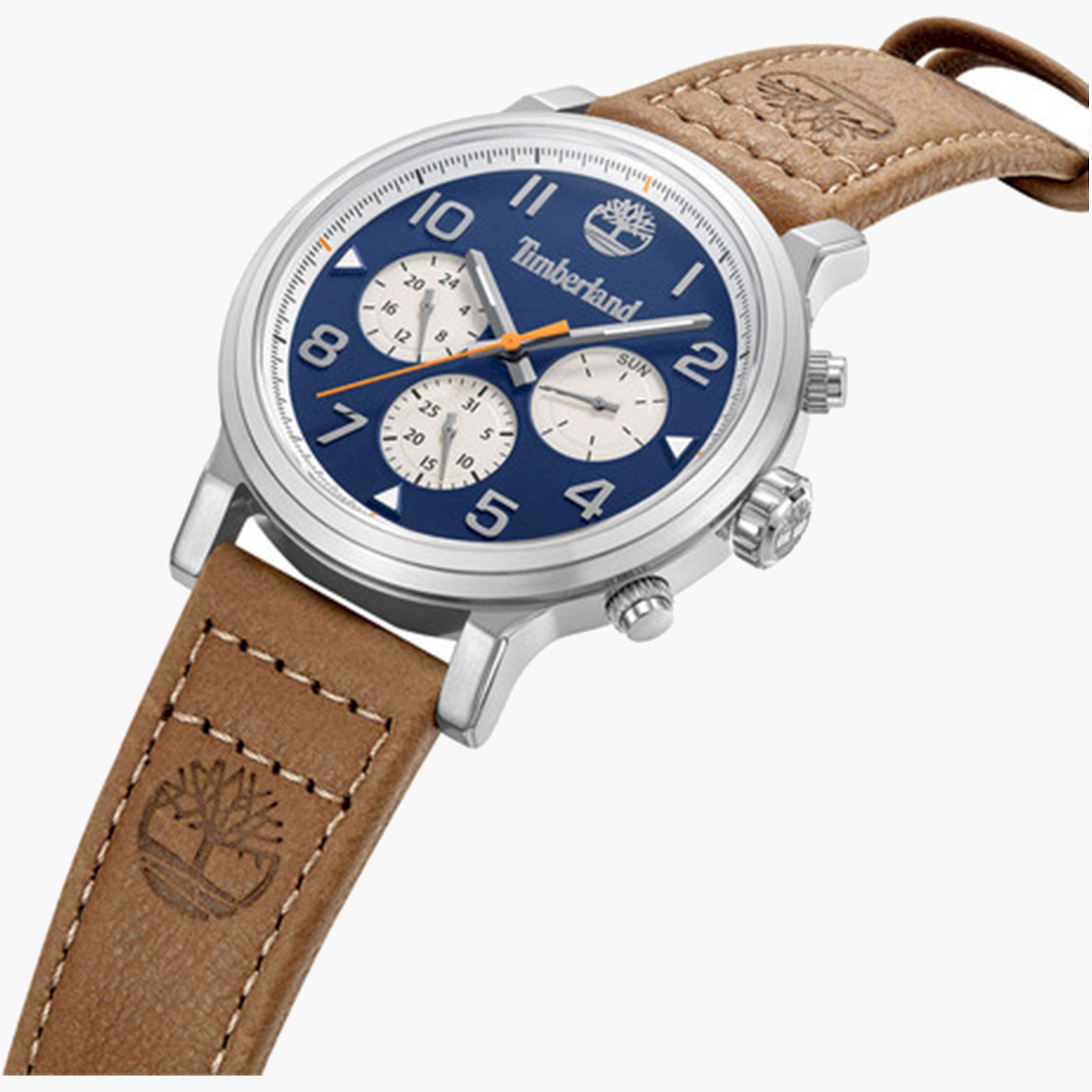 تيمبرلاند- ساعة رجالية كرونوغراف 46 مم سوار جلدي لون بني | TDWGF0028904-men-watchesandjewellery-watches-image-2