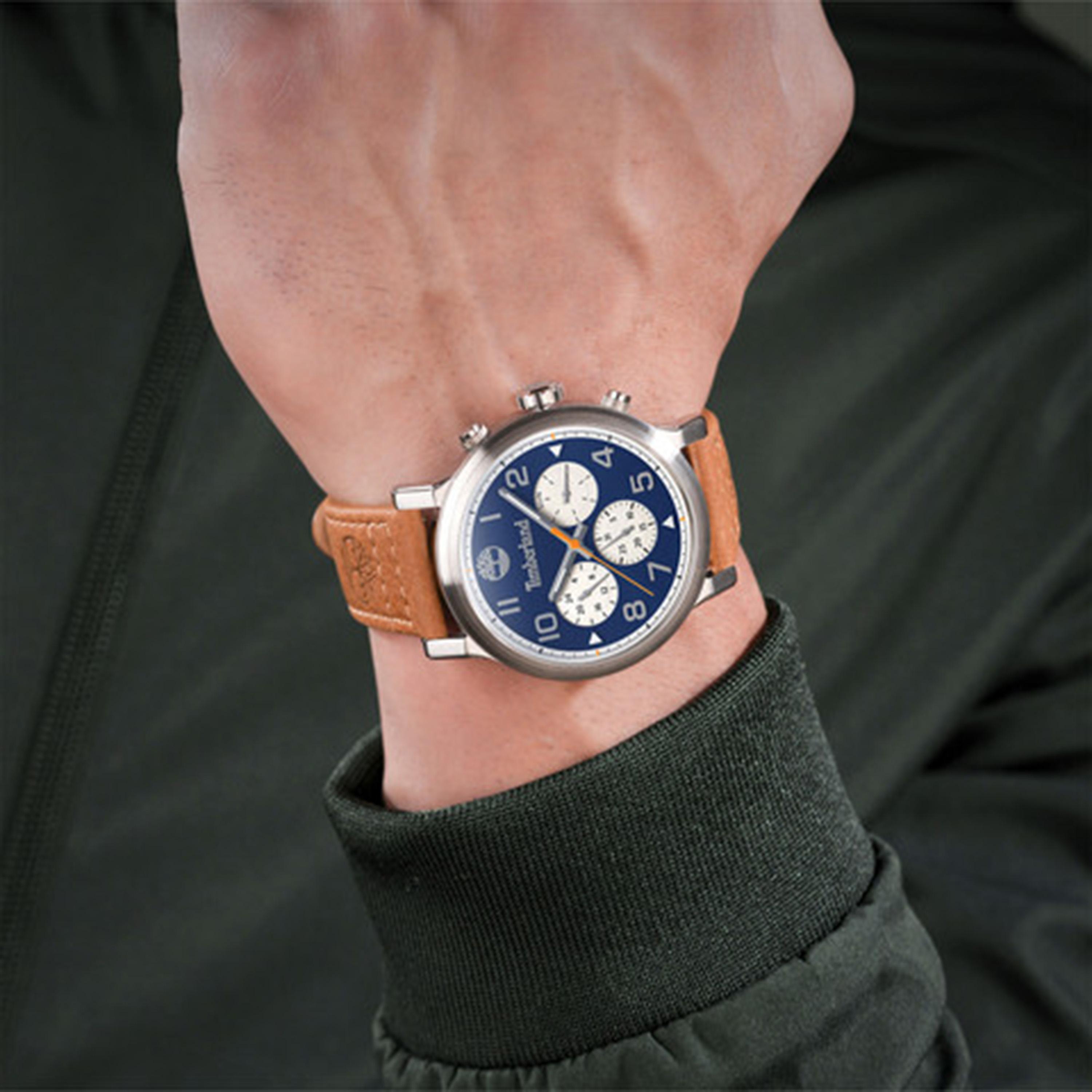 تيمبرلاند- ساعة رجالية كرونوغراف 46 مم سوار جلدي لون بني | TDWGF0028904-men-watchesandjewellery-watches-image-5