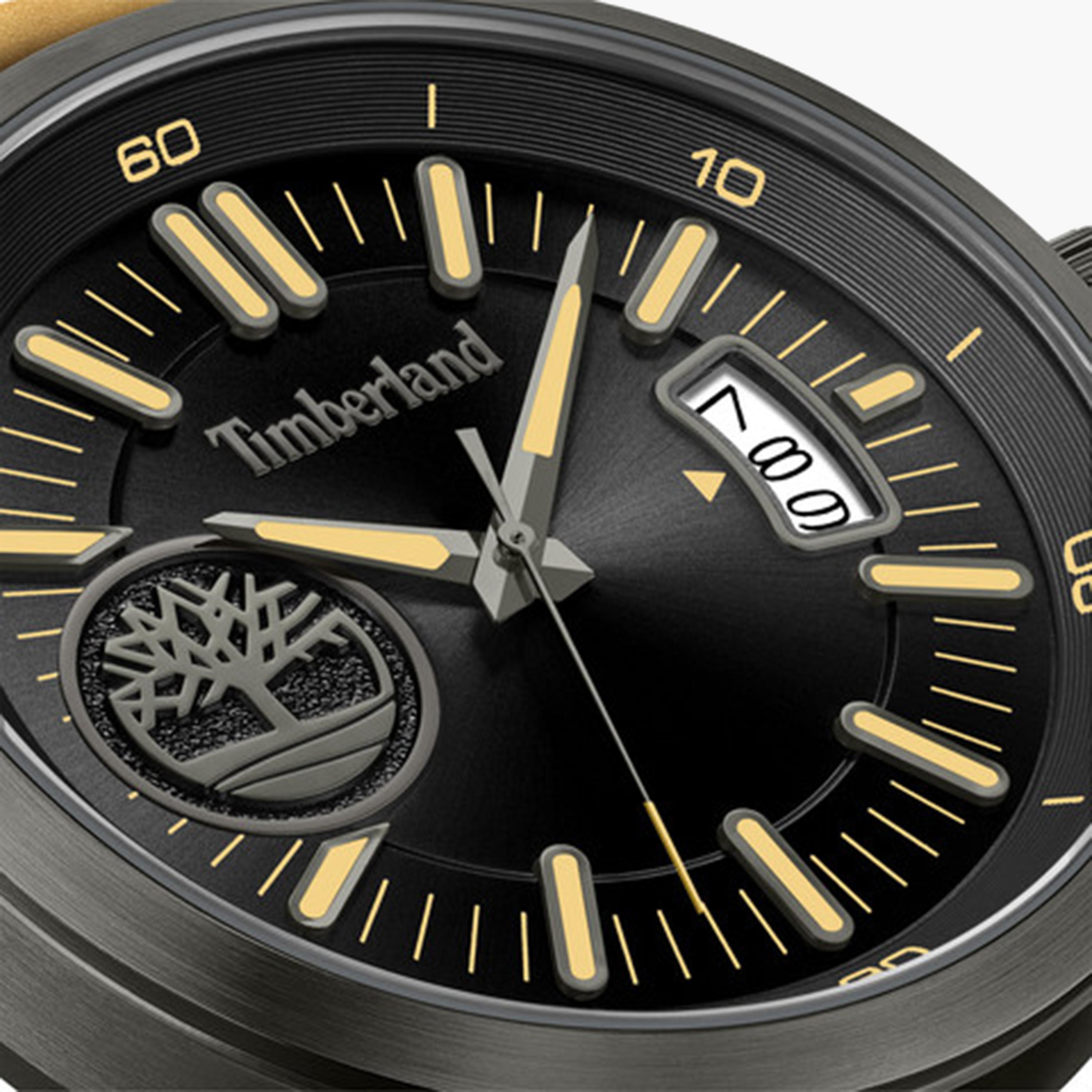 تيمبرلاند- ساعة رجالية تناظرية 45 مم سوار جلدي لون بيج | TDWGB0041006-men-watchesandjewellery-watches-image-4