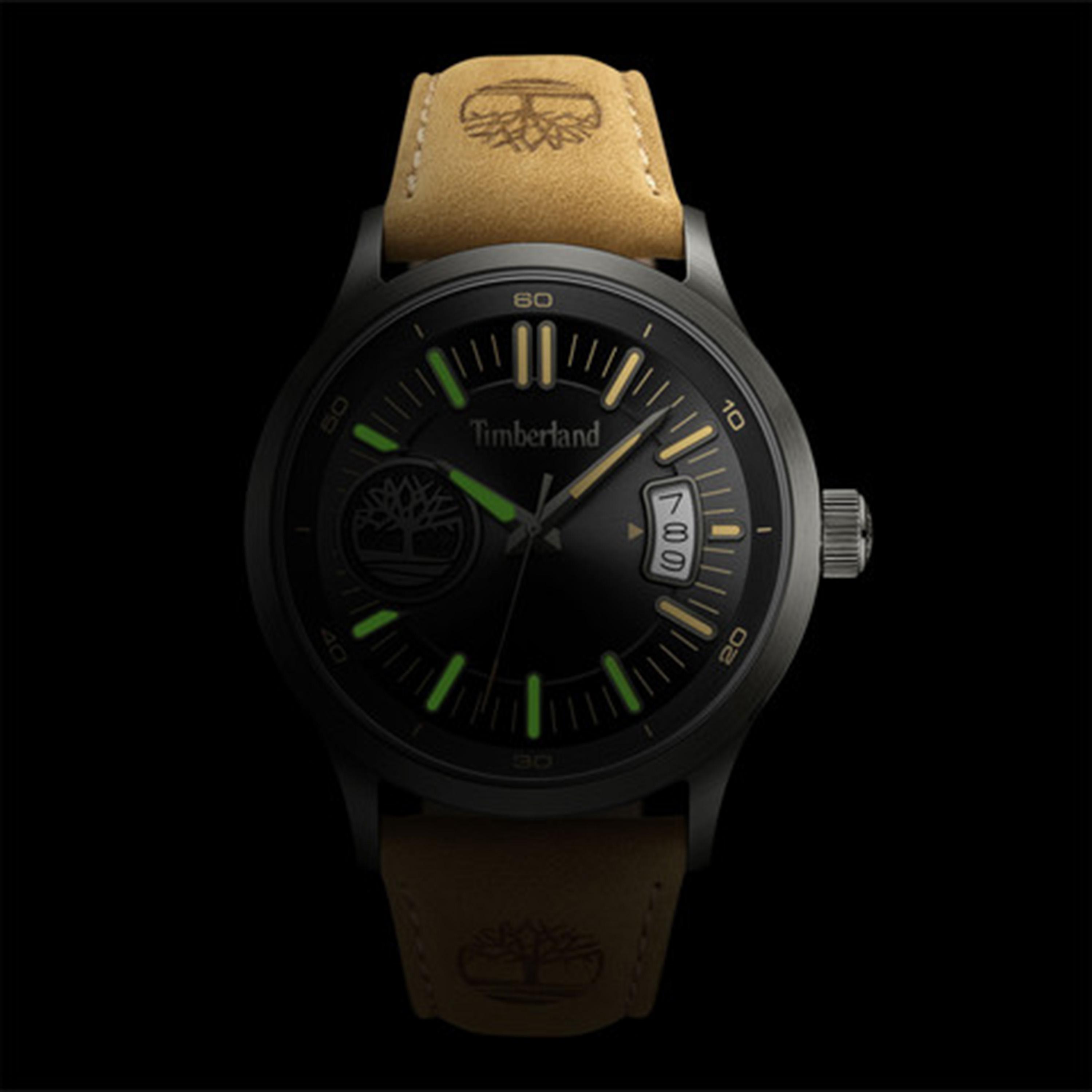 تيمبرلاند- ساعة رجالية تناظرية 45 مم سوار جلدي لون بيج | TDWGB0041006-men-watchesandjewellery-watches-image-6