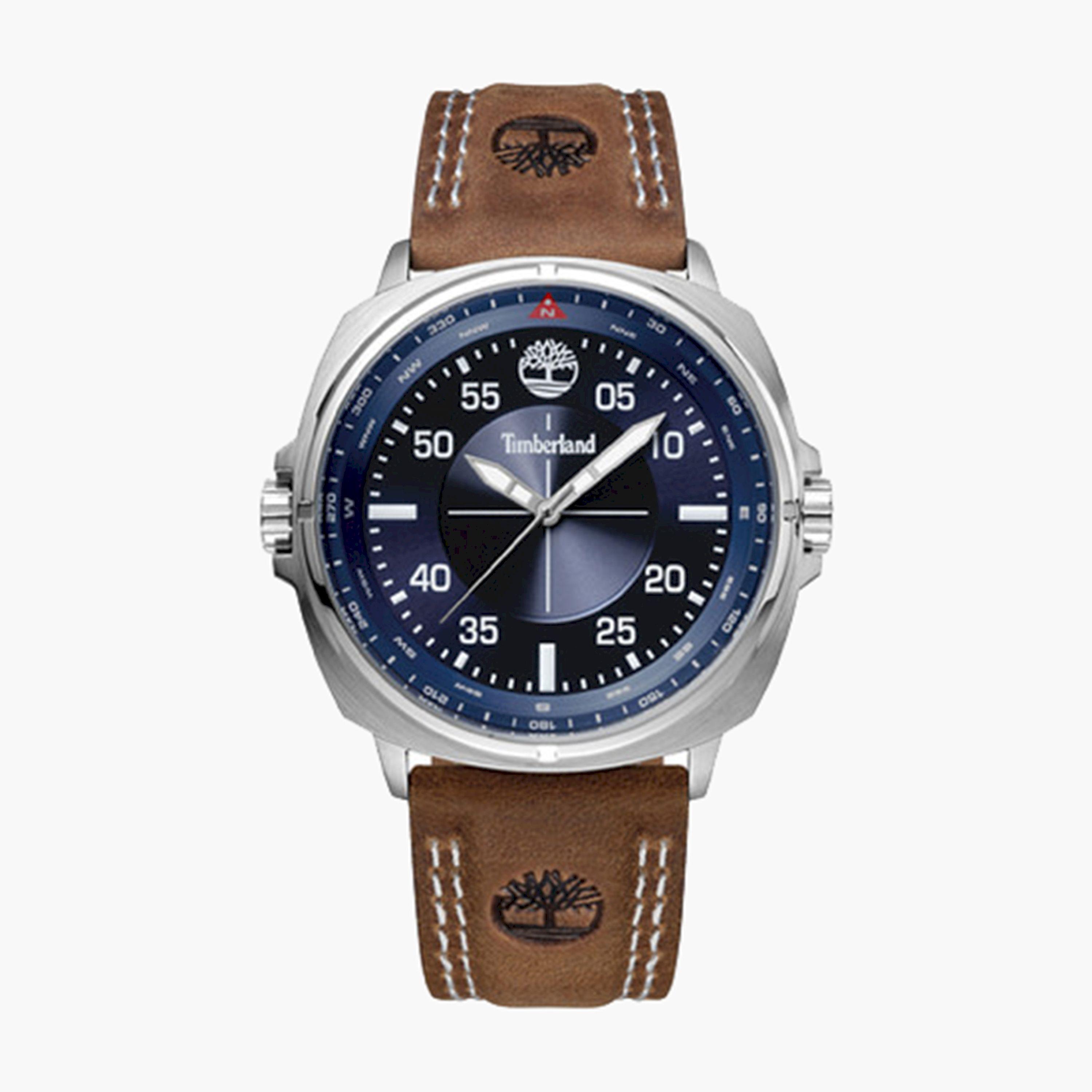 تيمبرلاند- ساعة رجالية تناظرية 47 مم سوار جلدي لون بني | TBL.15516JS/03-men-watchesandjewellery-watches-image-1