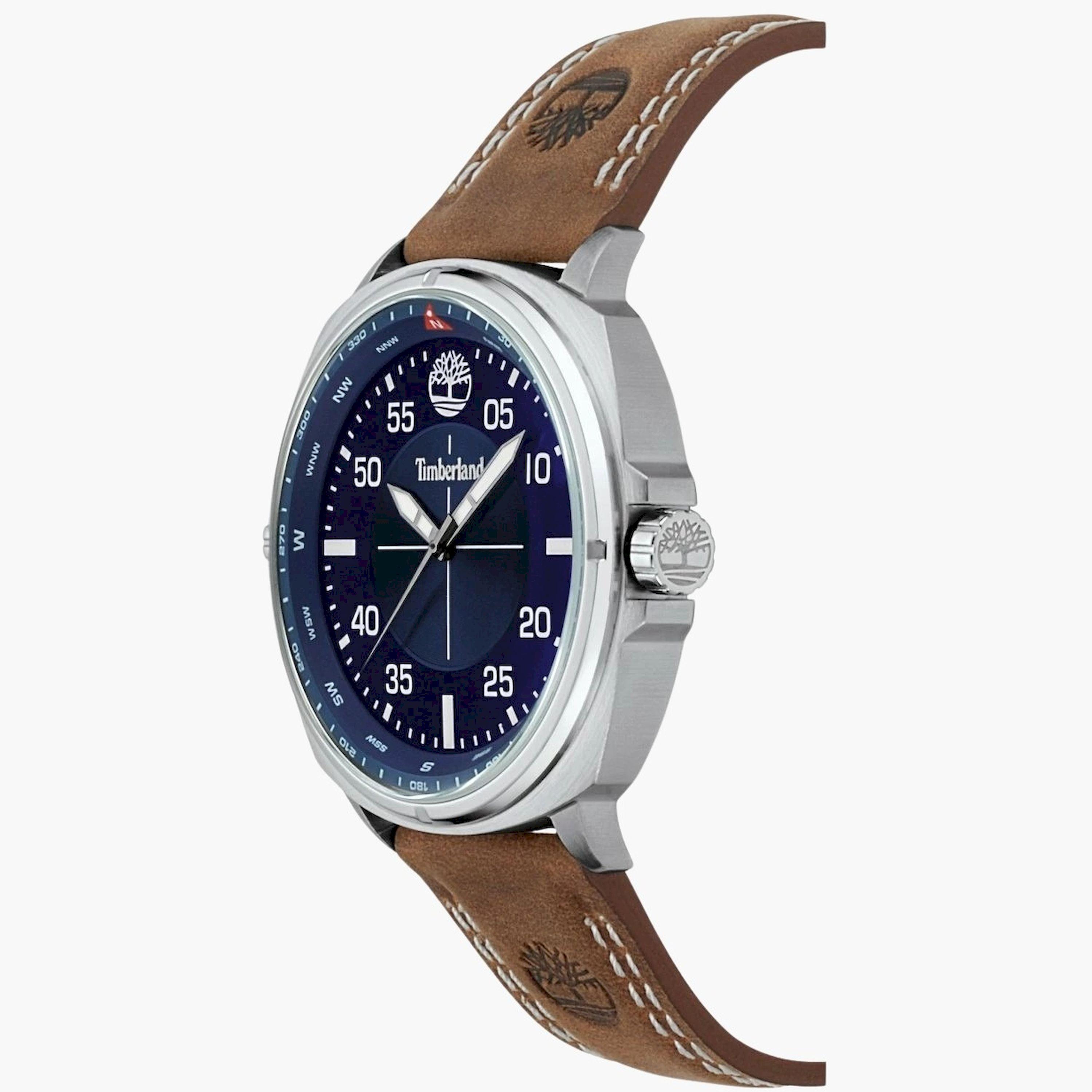 تيمبرلاند- ساعة رجالية تناظرية 47 مم سوار جلدي لون بني | TBL.15516JS/03-men-watchesandjewellery-watches-image-2