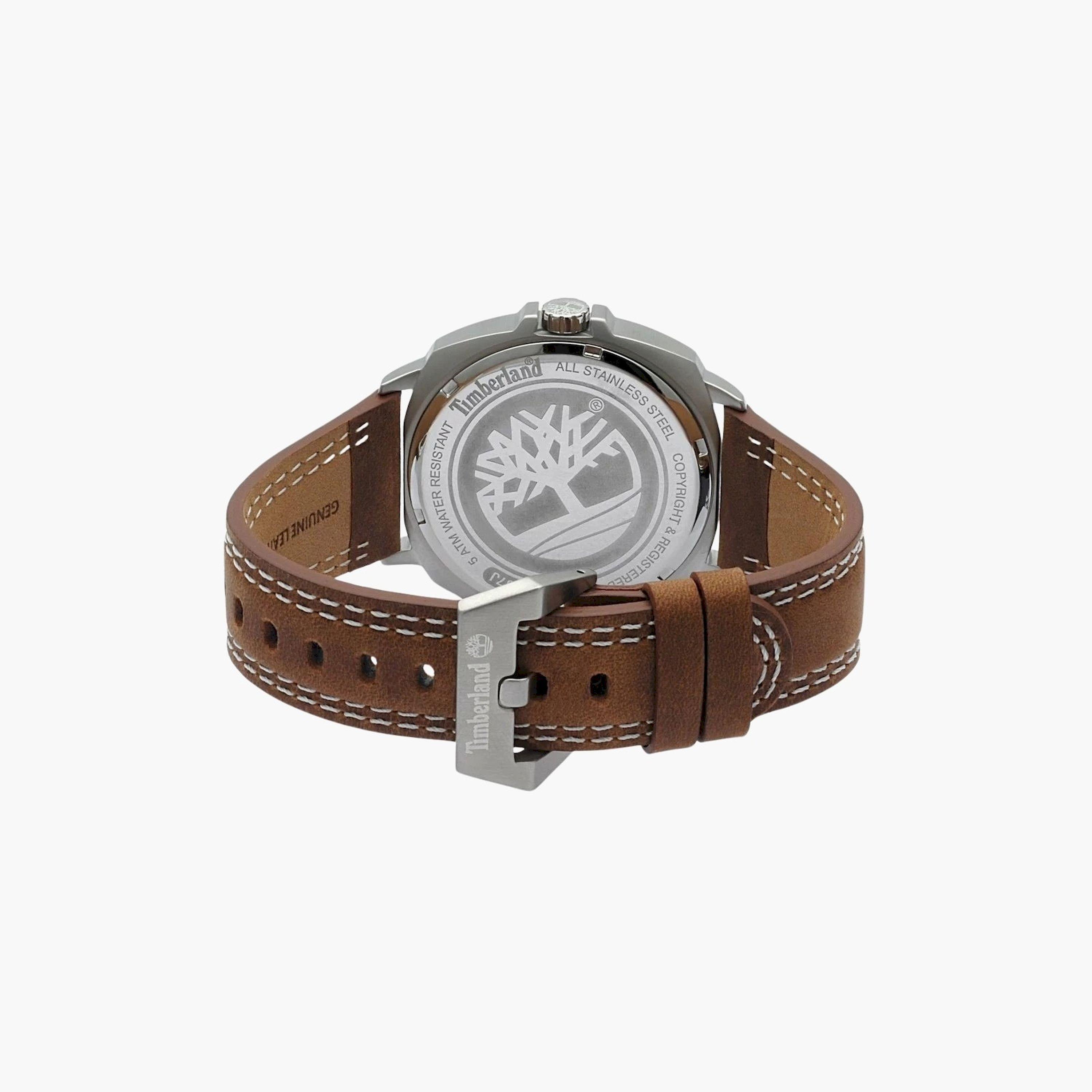 تيمبرلاند- ساعة رجالية تناظرية 47 مم سوار جلدي لون بني | TBL.15516JS/03-men-watchesandjewellery-watches-image-3