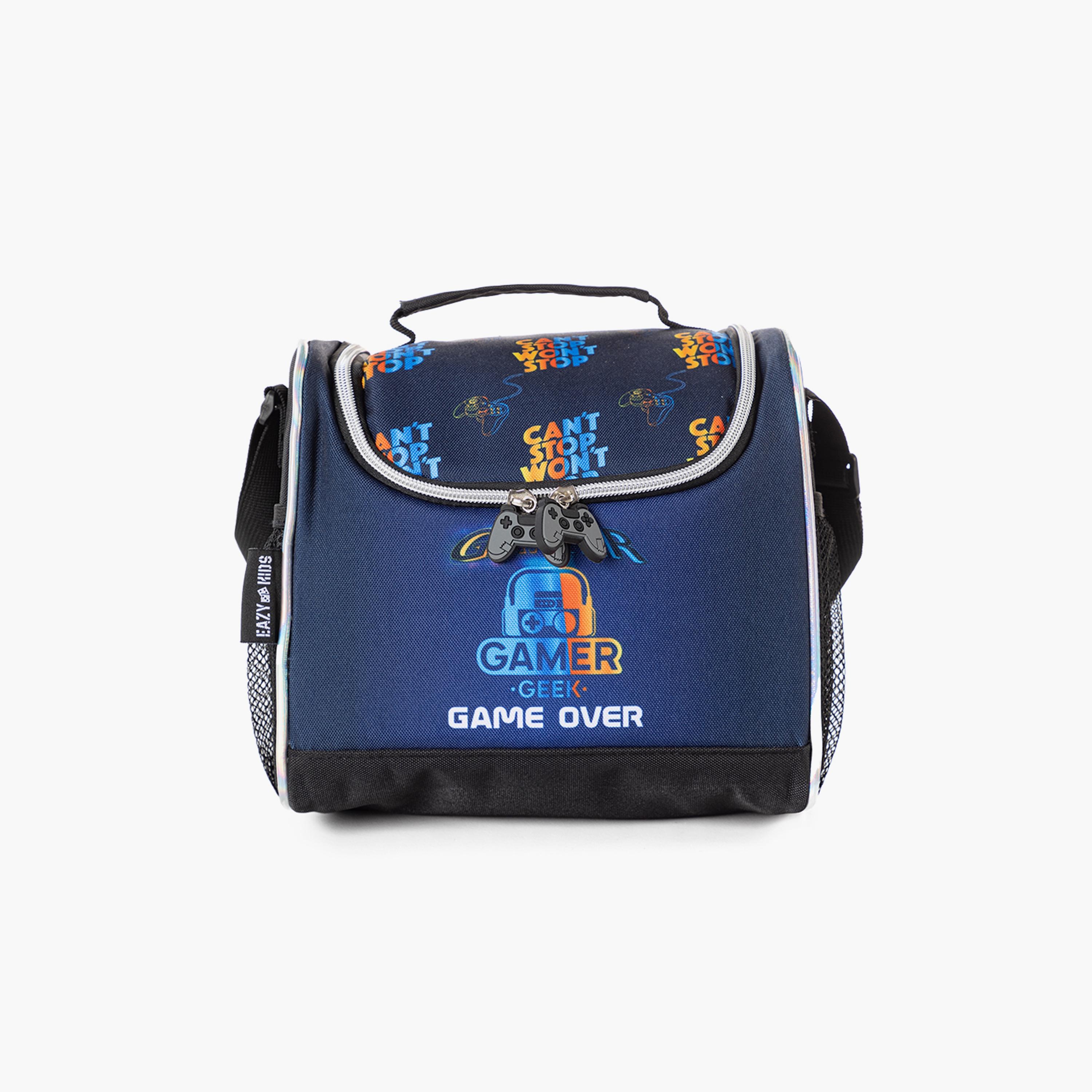 Eazy Kids 4-Wheel Trolley School Backpack with Lunch Bag & Pencil Case - Gamer Edition - 18 Inch-school-bagsandbackpacks-trolleybags-image-2