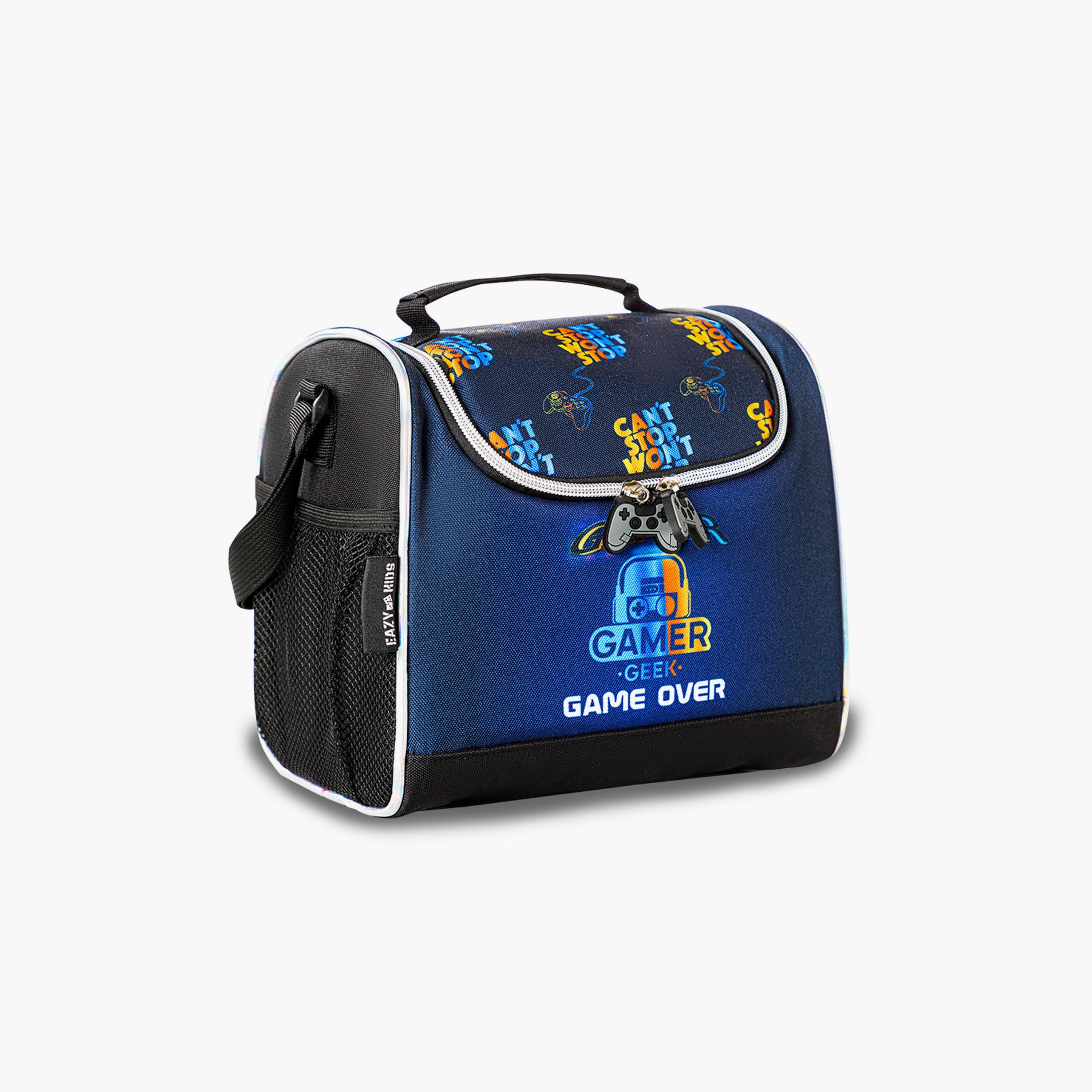 Eazy Kids 4-Wheel Trolley School Backpack with Lunch Bag & Pencil Case - Gamer Edition - 18 Inch-school-bagsandbackpacks-trolleybags-image-3