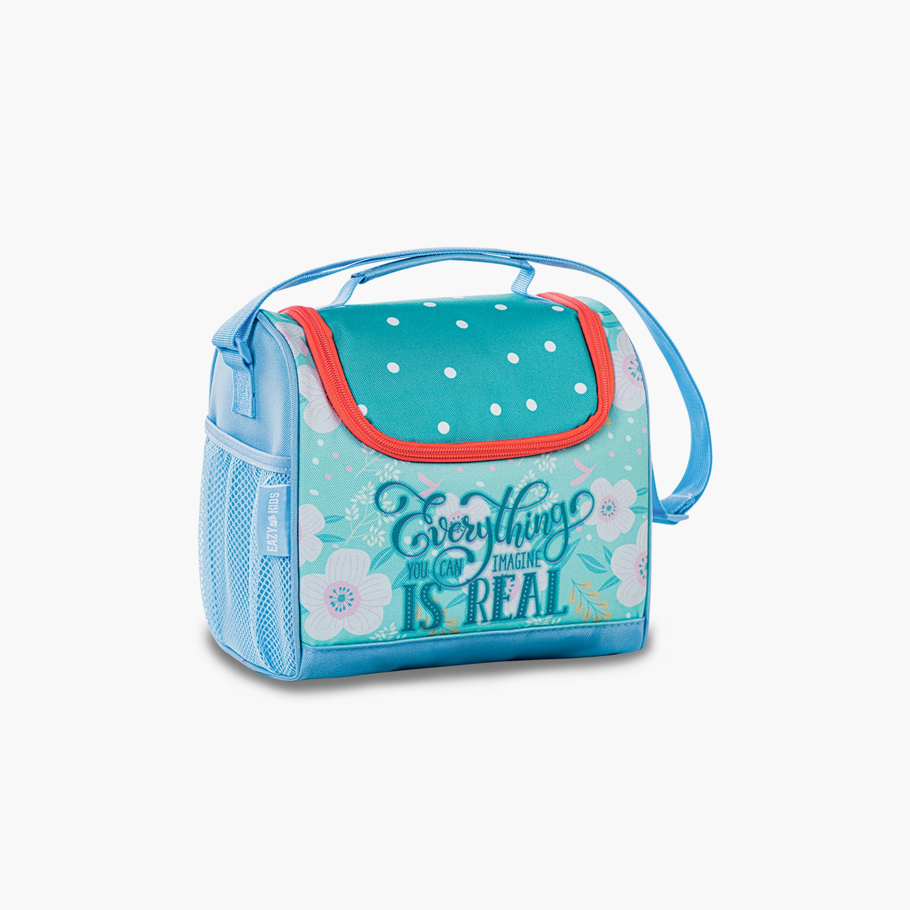 Eazy Kids 4-Wheel Trolley School Backpack with Lunch Bag & Pencil Case - Floral Edition - 18 Inch-school-bagsandbackpacks-trolleybags-image-2