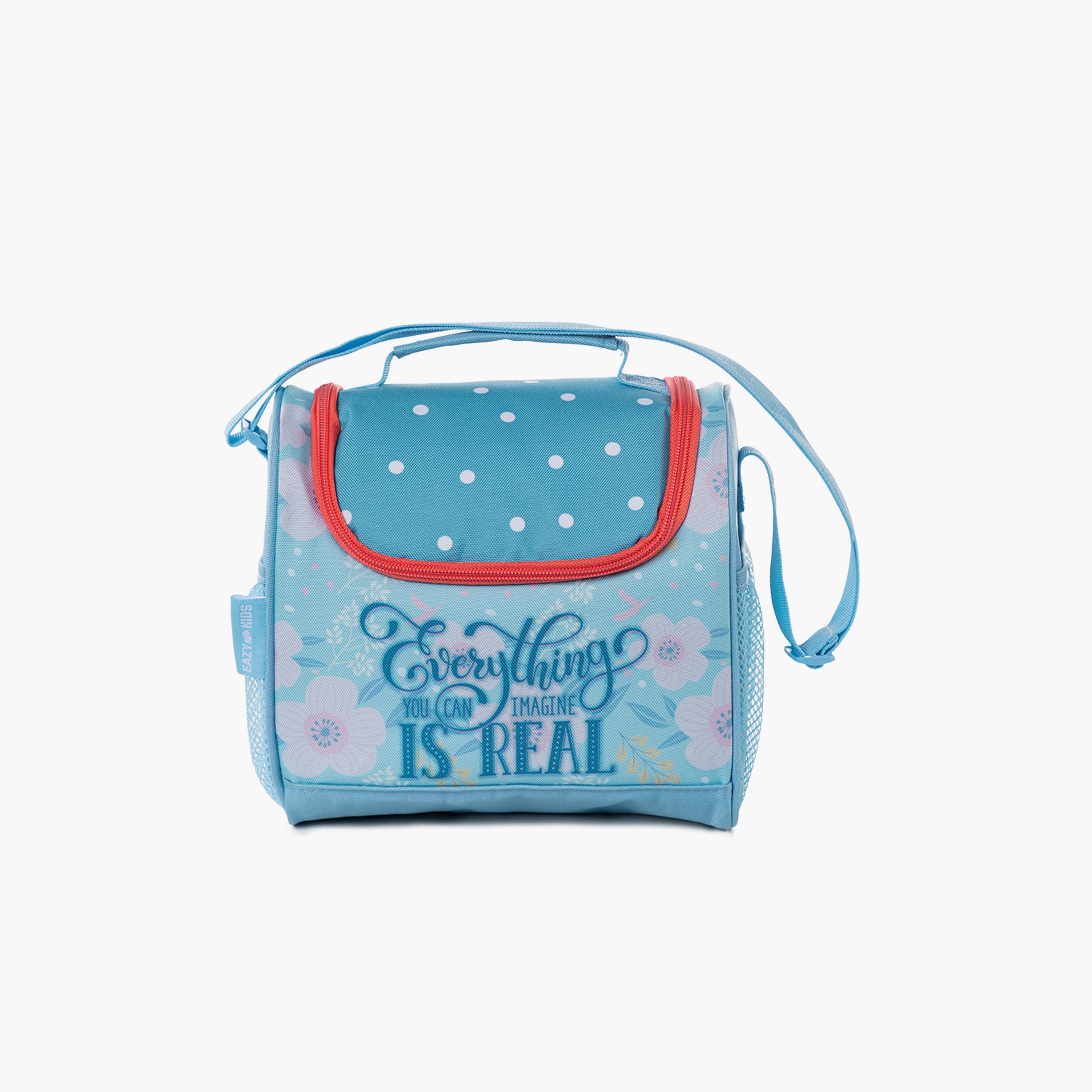 Eazy Kids 4-Wheel Trolley School Backpack with Lunch Bag & Pencil Case - Floral Edition - 18 Inch-school-bagsandbackpacks-trolleybags-image-3