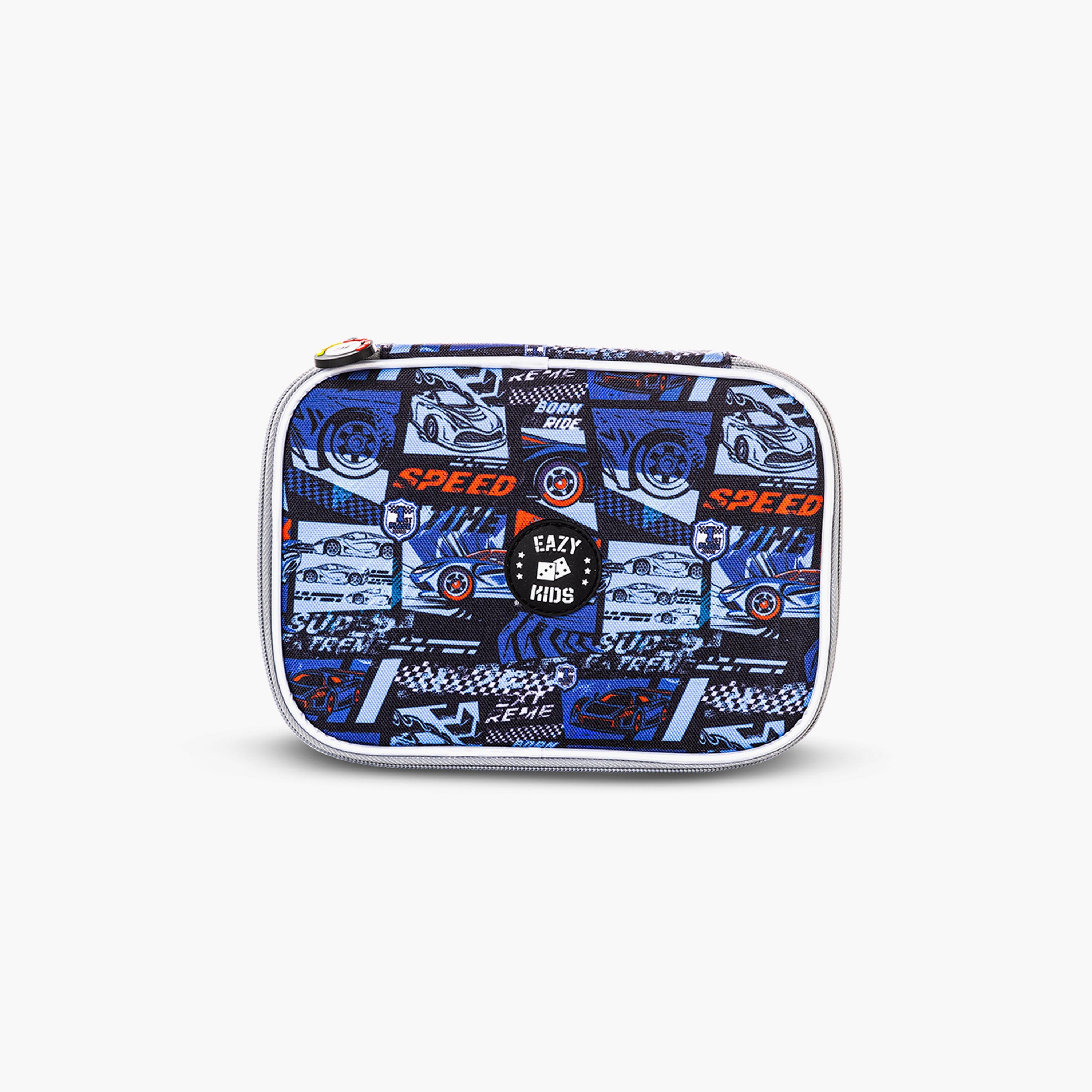 Eazy Kids Printed Backpack with Lunch Bag & Pencil Case - Car Racing - 18 Inch-school-bagsandbackpacks-sets-image-10