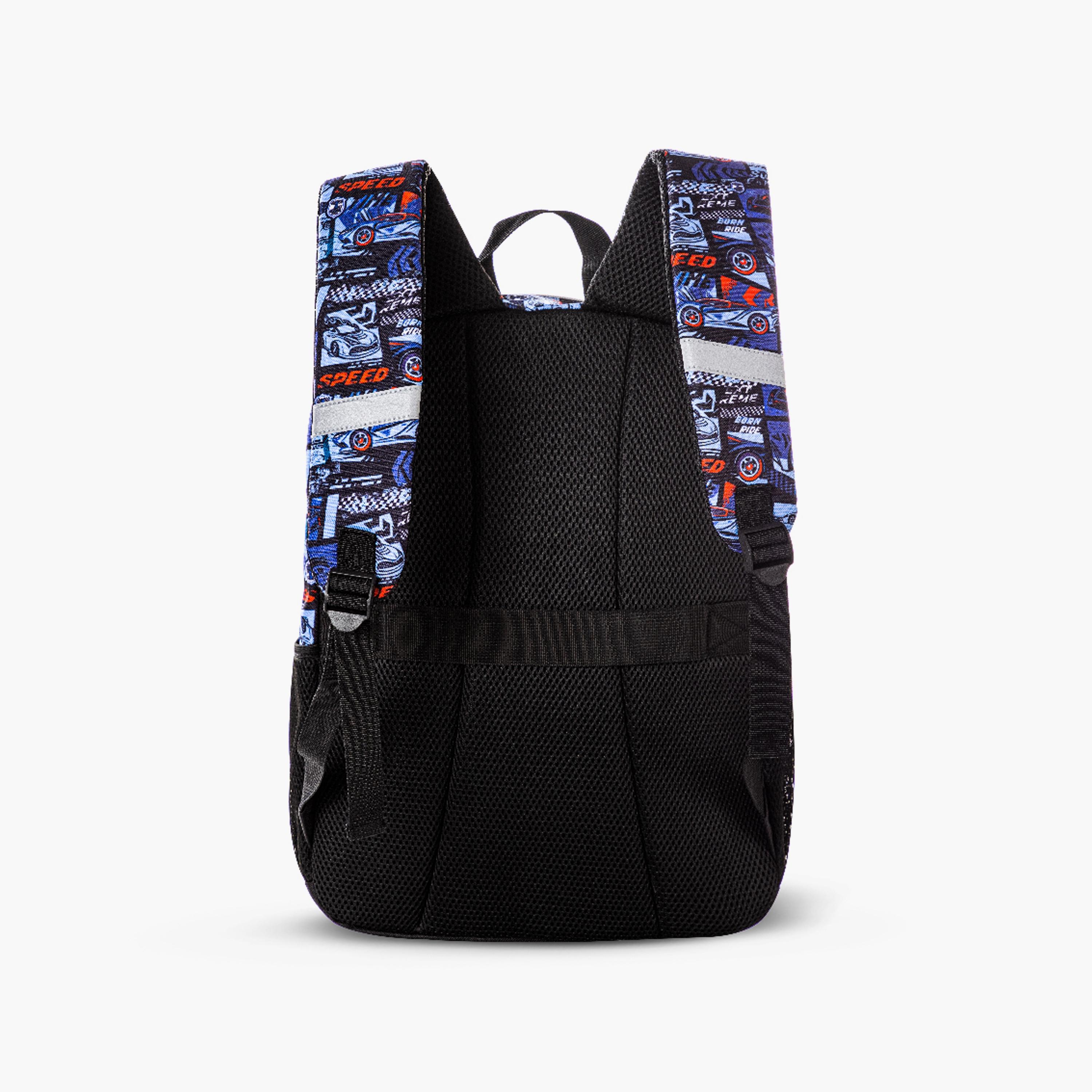 Eazy Kids Printed Backpack with Lunch Bag & Pencil Case - Car Racing - 18 Inch-school-bagsandbackpacks-sets-image-7