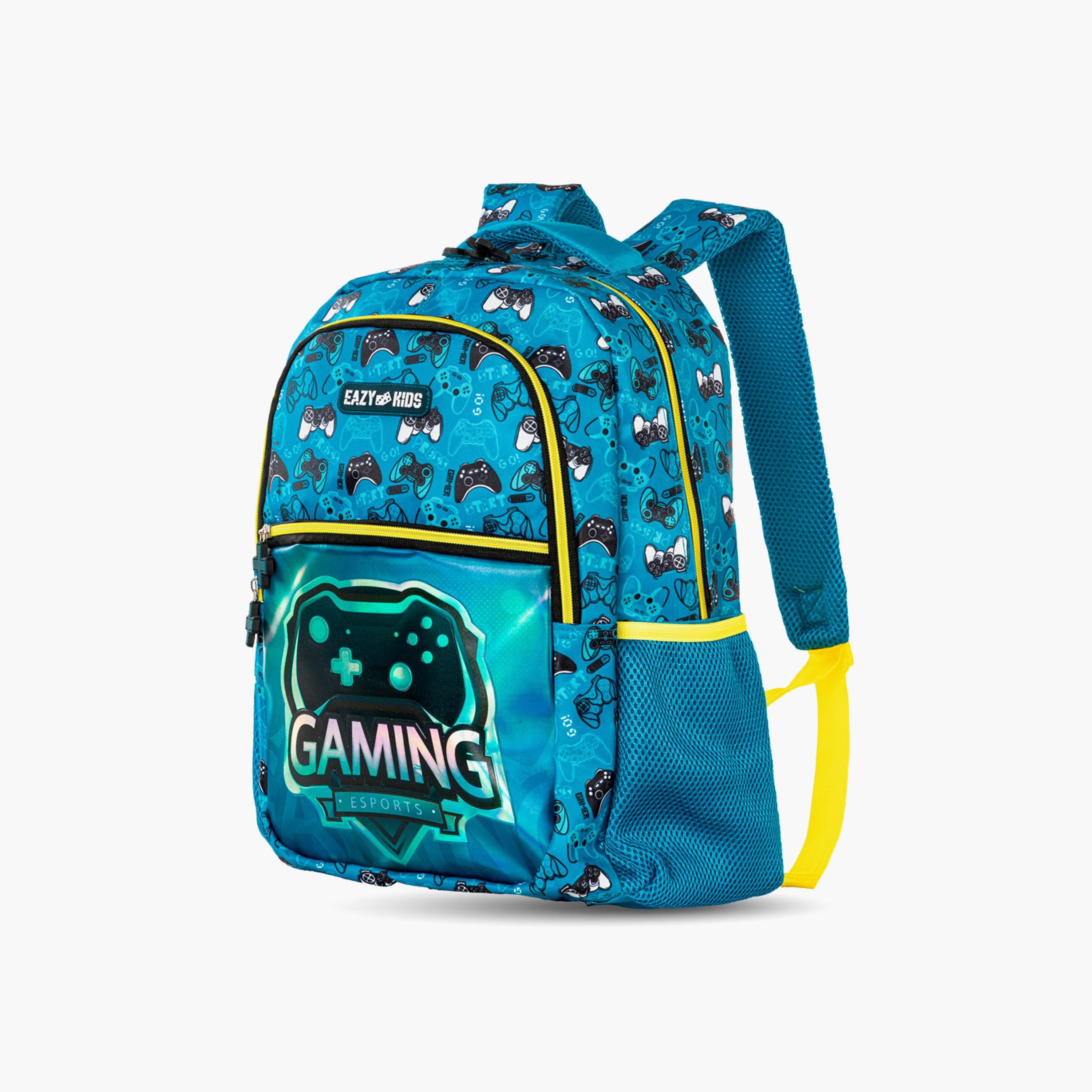 Eazy Kids Printed Backpack with Lunch Bag & Pencil Case - Gaming - 16 Inch-school-bagsandbackpacks-sets-image-2