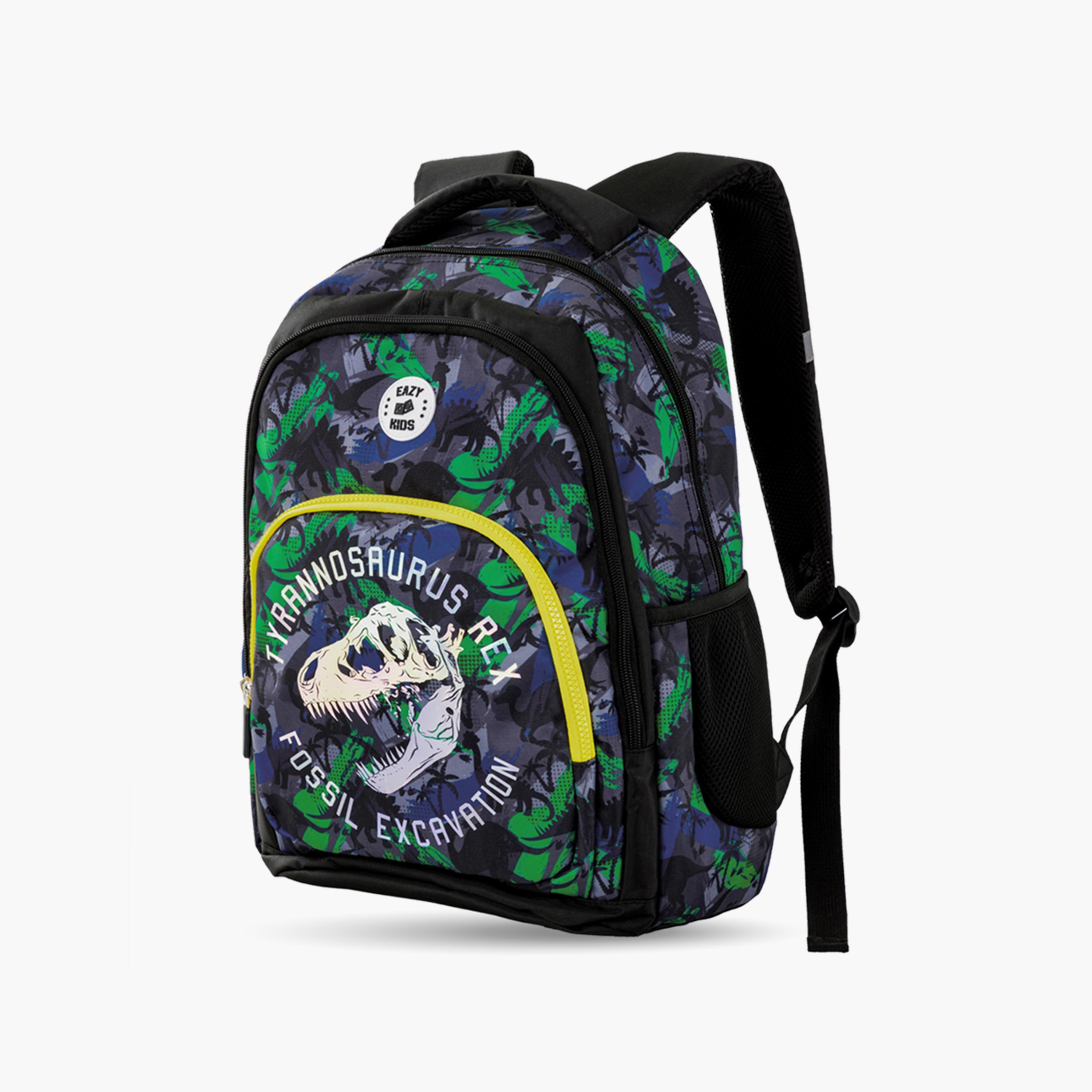 Eazy Kids Printed Backpack with Lunch Bag & Pencil Case - T-Rex - 17 Inch-school-bagsandbackpacks-sets-image-4