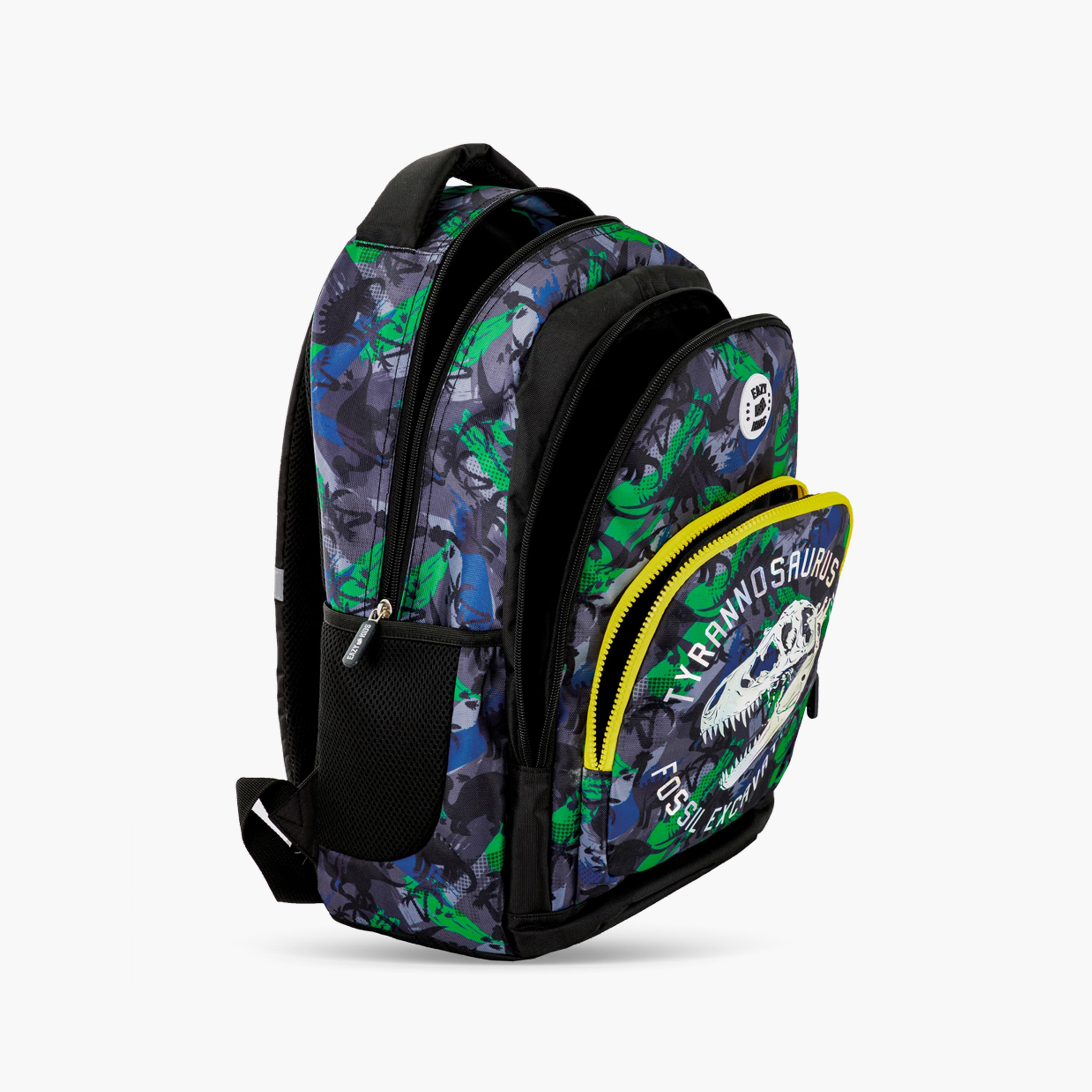 Eazy Kids Printed Backpack with Lunch Bag & Pencil Case - T-Rex - 17 Inch-school-bagsandbackpacks-sets-image-5