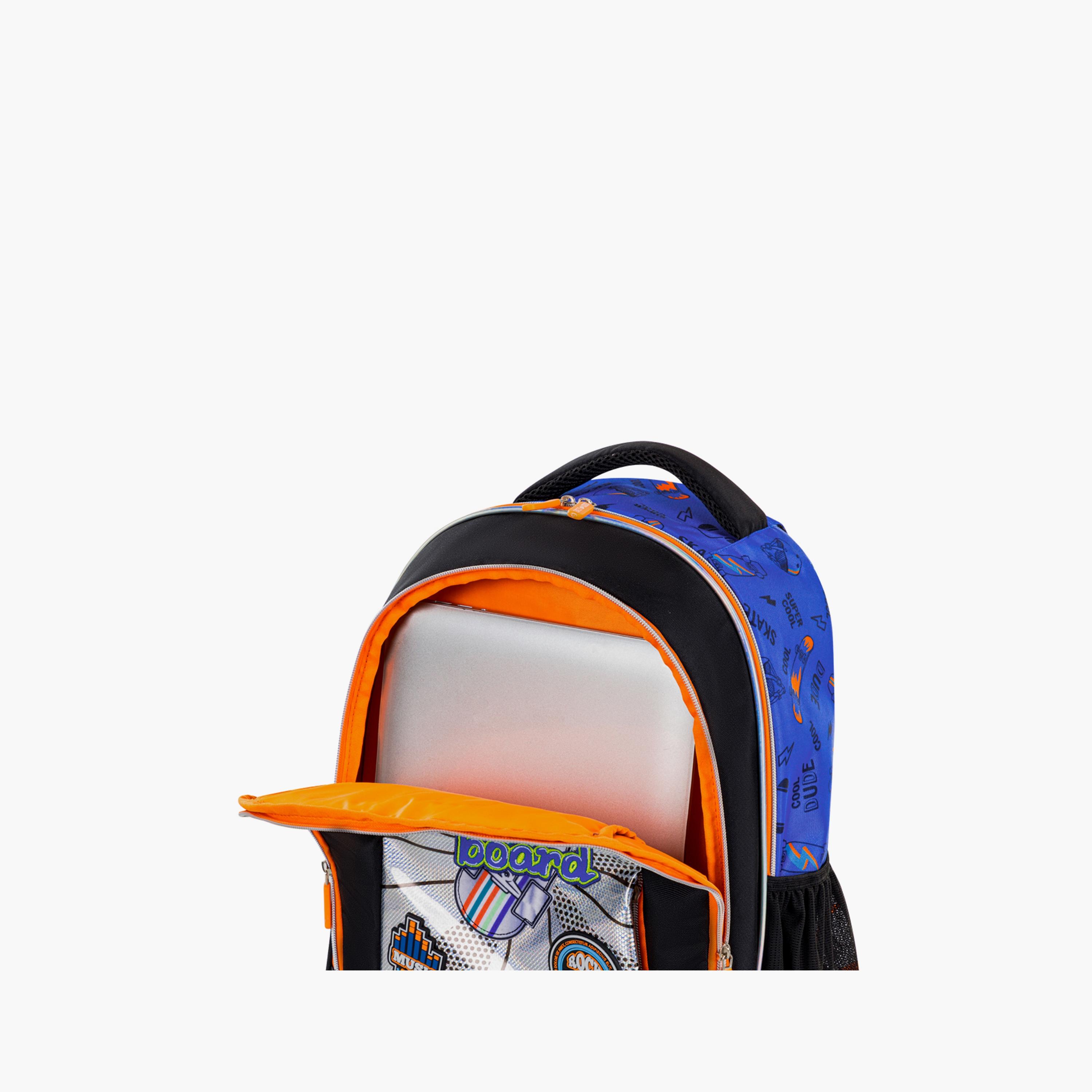 Eazy Kids Printed Backpack with Lunch Bag & Pencil Case - Skate Board - 17 Inch-school-bagsandbackpacks-sets-image-5