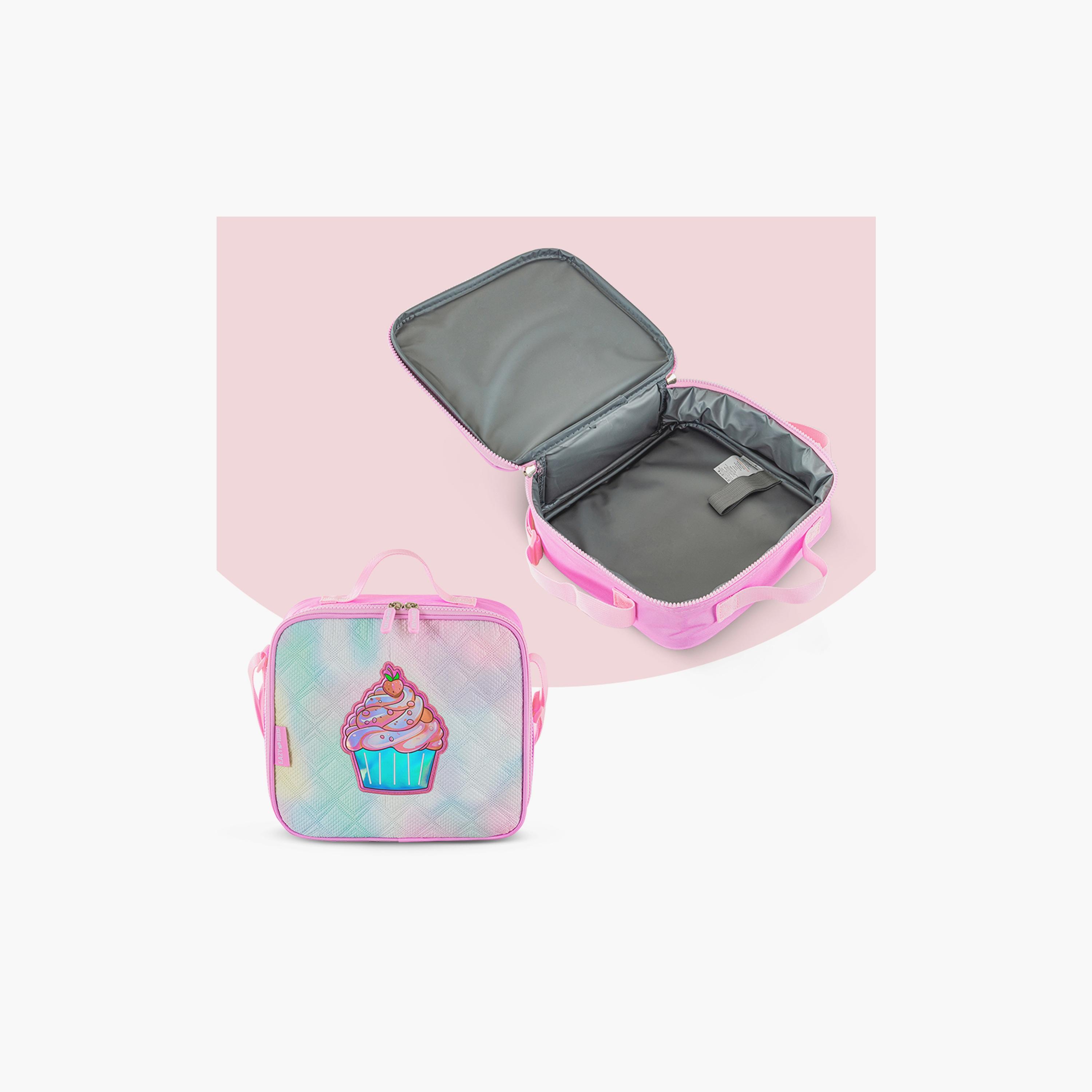 Eazy Kids Printed Backpack with Lunch Bag & Pencil Case - Sugar Pop - Pink - 17 Inch-school-bagsandbackpacks-sets-image-12