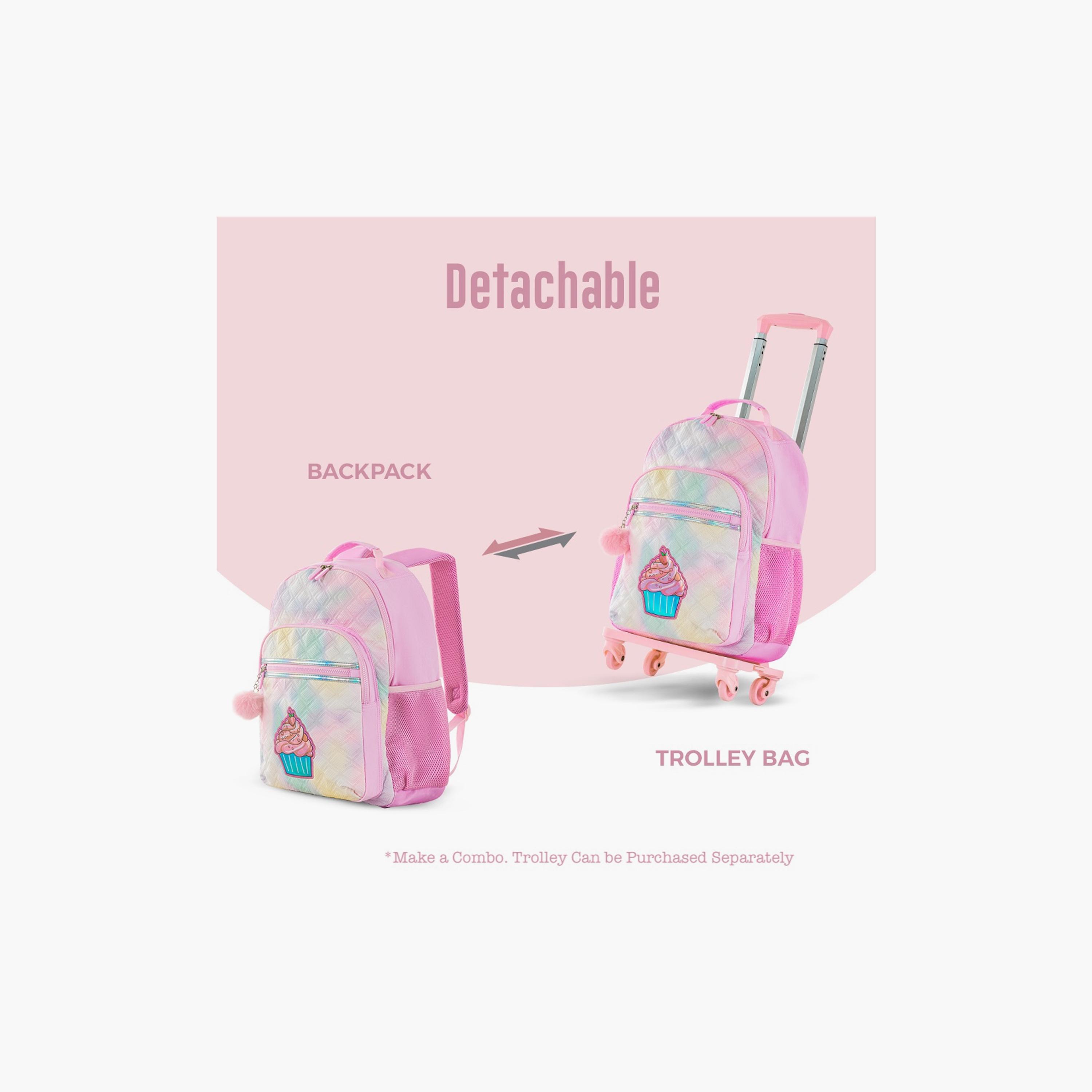 Eazy Kids Printed Backpack with Lunch Bag & Pencil Case - Sugar Pop - Pink - 17 Inch-school-bagsandbackpacks-sets-image-3