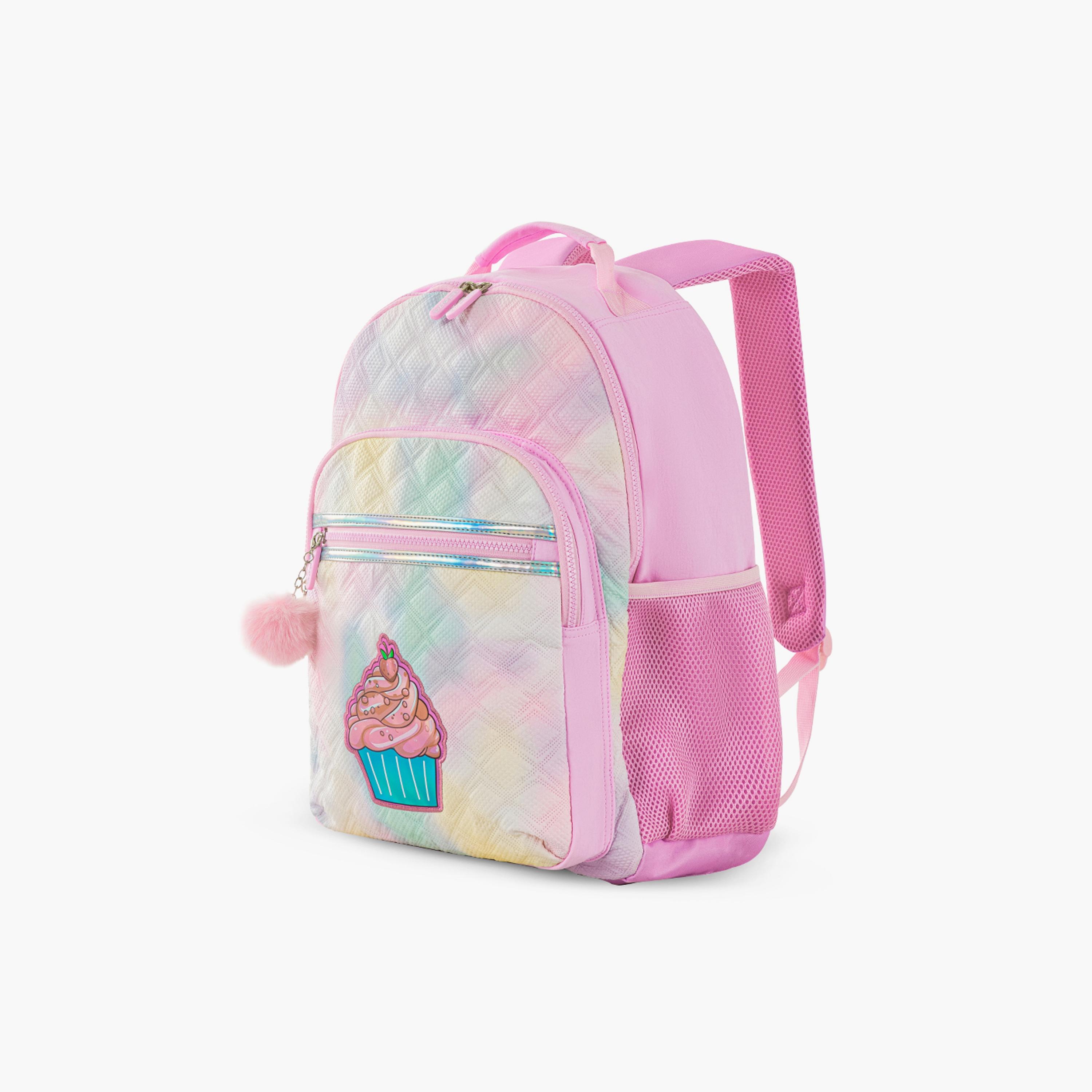 Eazy Kids Printed Backpack with Lunch Bag & Pencil Case - Sugar Pop - Pink - 17 Inch-school-bagsandbackpacks-sets-image-5