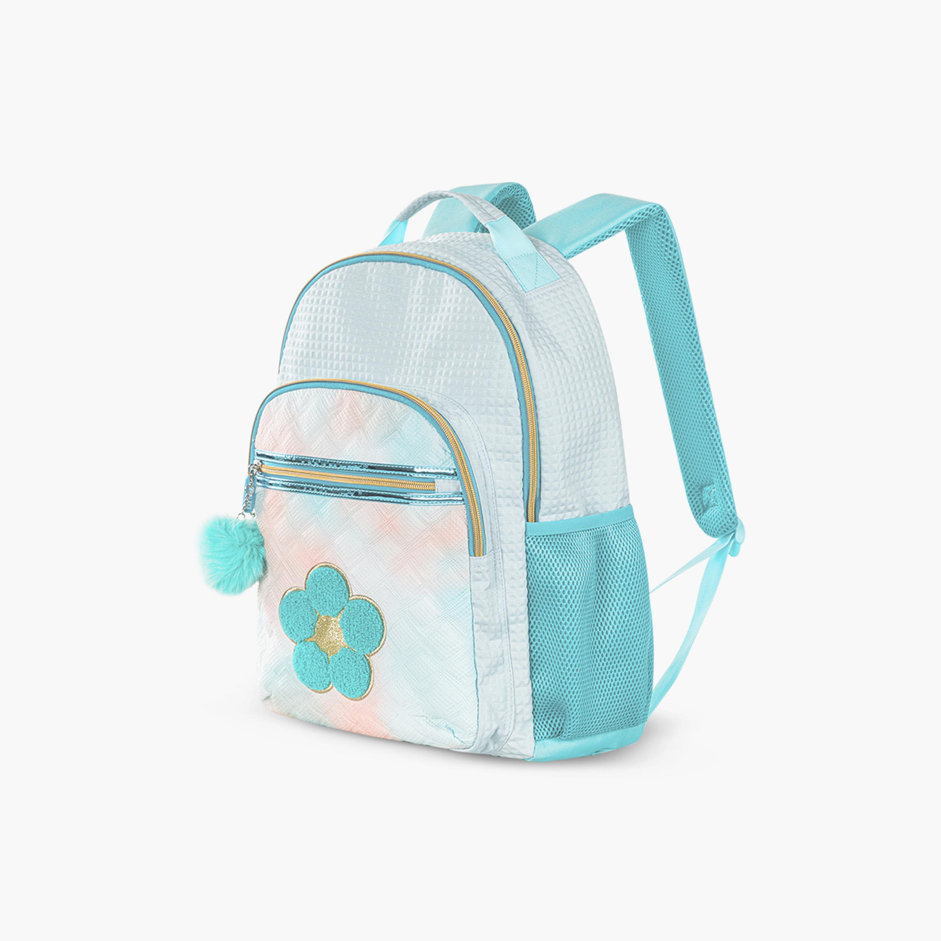 Eazy Kids Printed Backpack with Lunch Bag & Pencil Case - Floral - Green - 18 Inch-school-bagsandbackpacks-sets-image-4