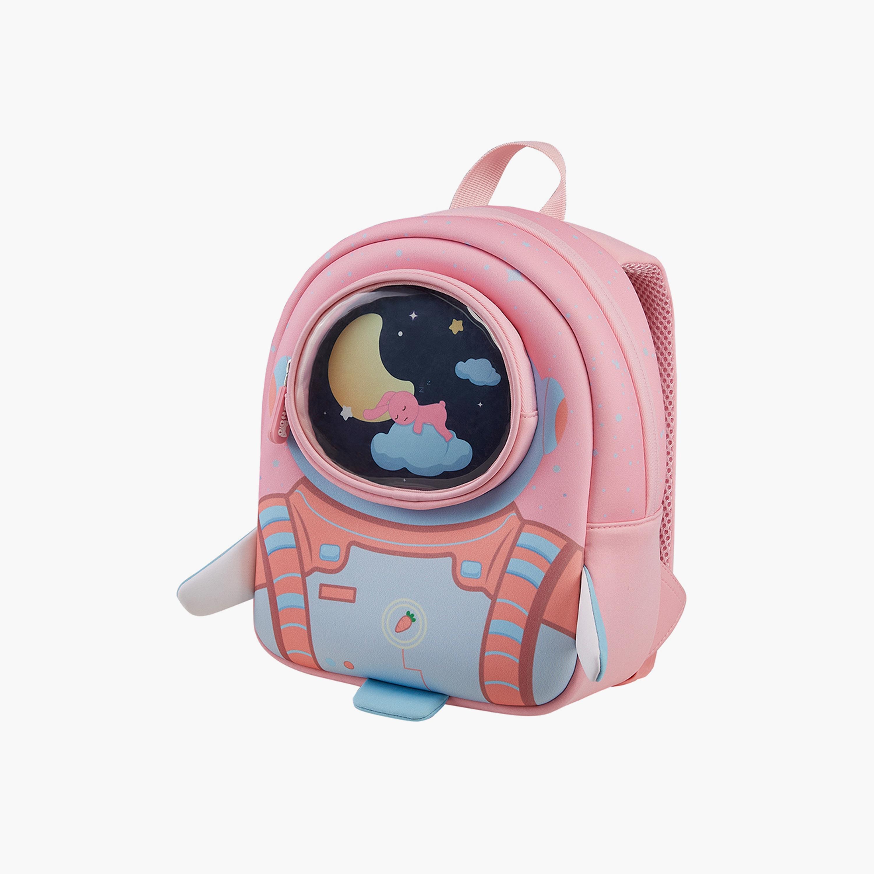 حقيبة مدرسية ثلاثية الأبعاد من نوهوو - رائد فضاء - وردي - 10 بوصات-school-bagsandbackpacks-backpacks-image-1