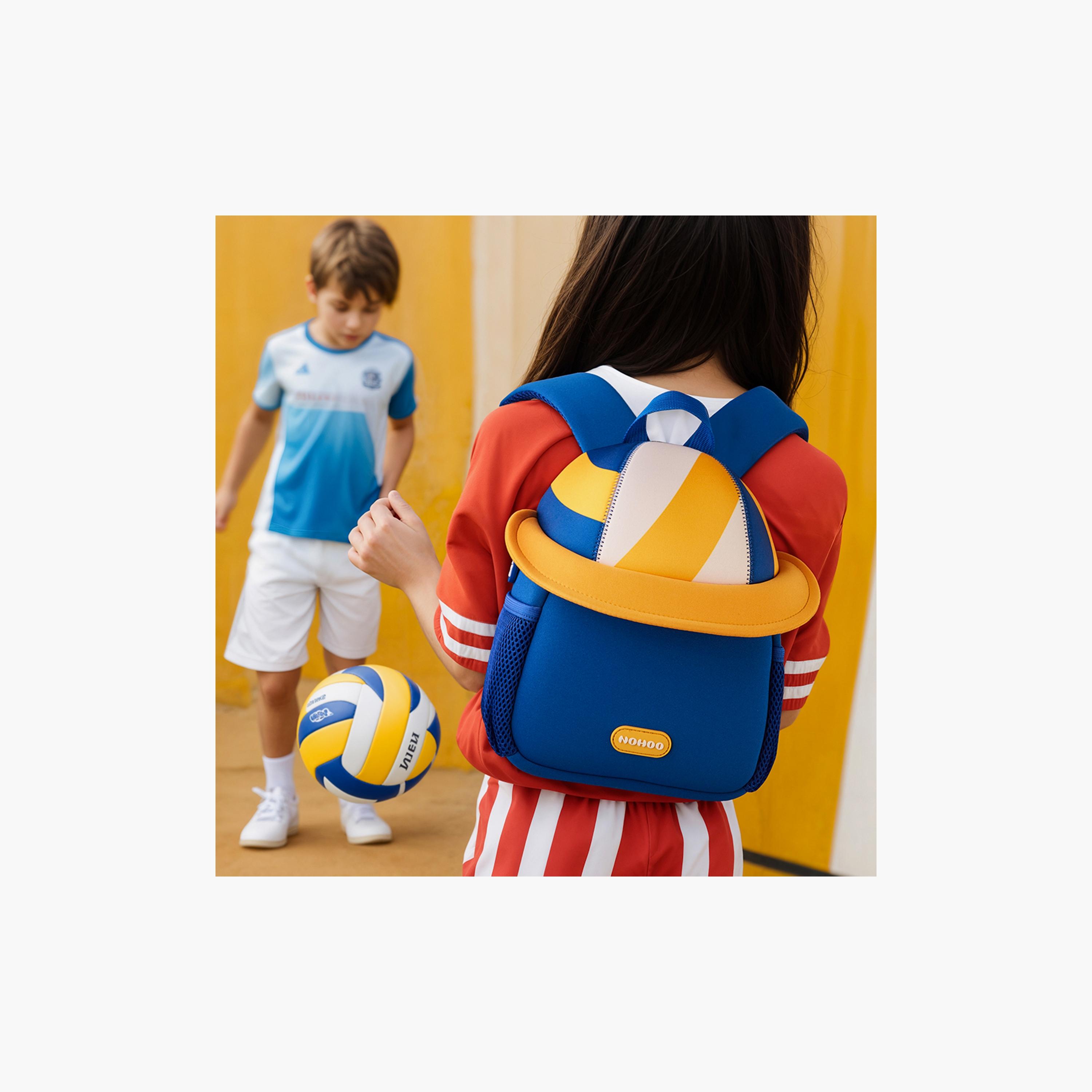 حقيبة مدرسية ثلاثية الأبعاد من نوهوو - كرة طائرة لطيفة - زرقاء - 10 بوصات-school-bagsandbackpacks-backpacks-image-5