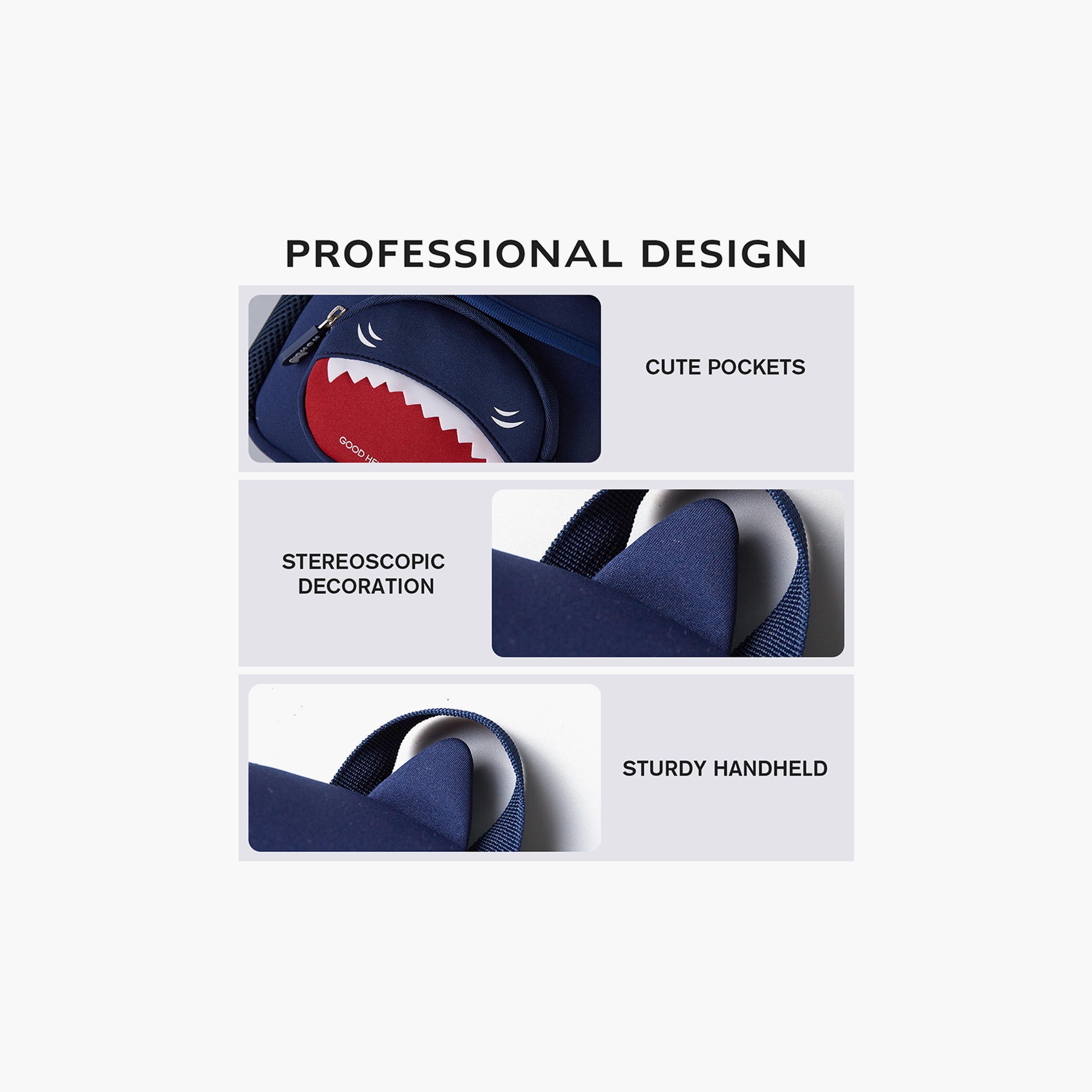 Nohoo 3D School Bag - Cute Shark - Dark Blue - 10 Inch-school-bagsandbackpacks-backpacks-image-2