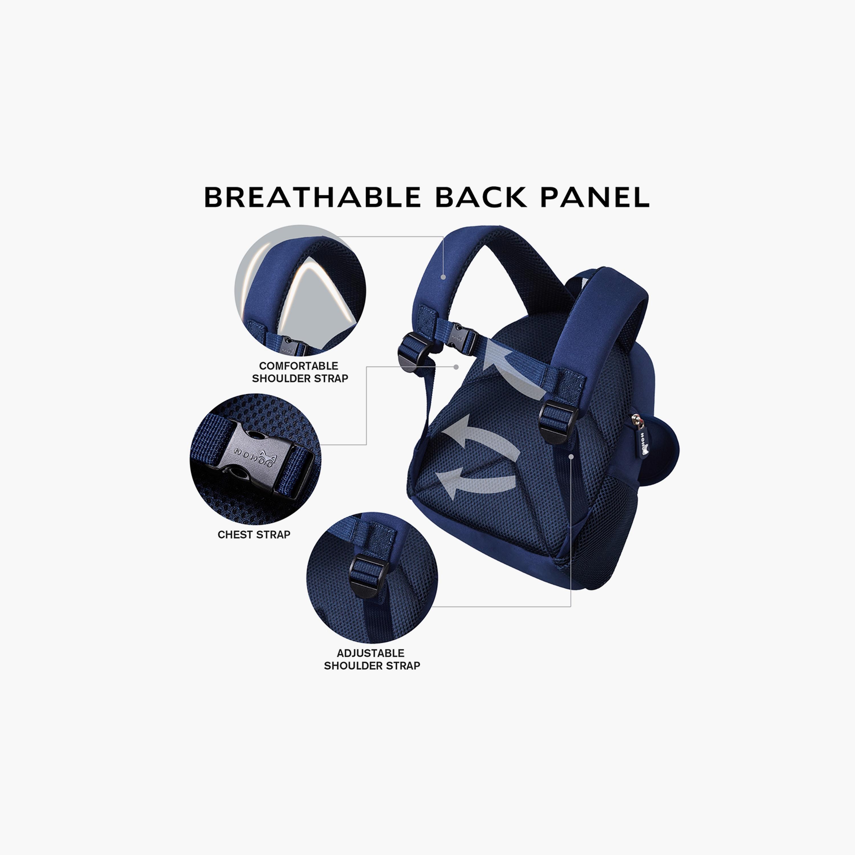 Nohoo 3D School Bag - Cute Shark - Dark Blue - 10 Inch-school-bagsandbackpacks-backpacks-image-4