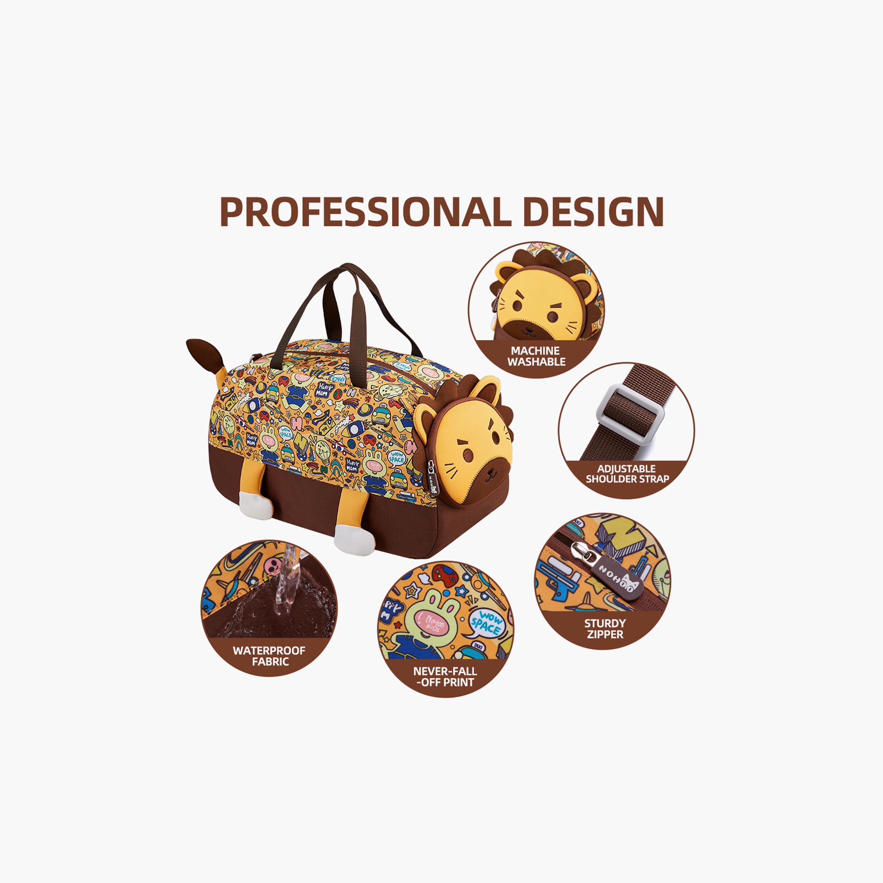 Nohoo 3D Cute Lion Duffle Bag - Brown - 18 Inch-boys-accessories-bagsandbackpacks-image-3