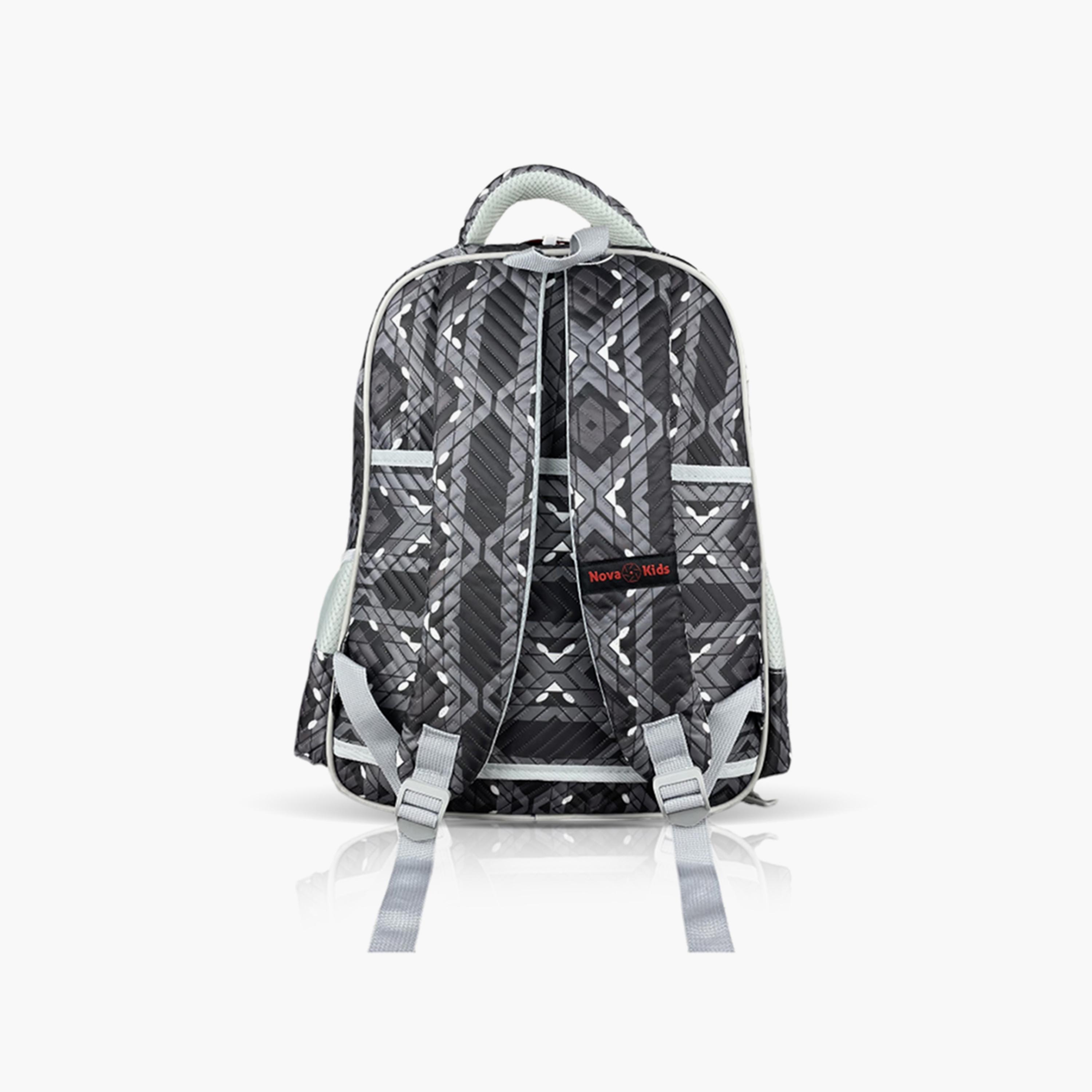 حقيبة مدرسية ثلاثية الأبعاد من نوفا كيدز - كرة قدم - رمادي-school-bagsandbackpacks-backpacks-image-6