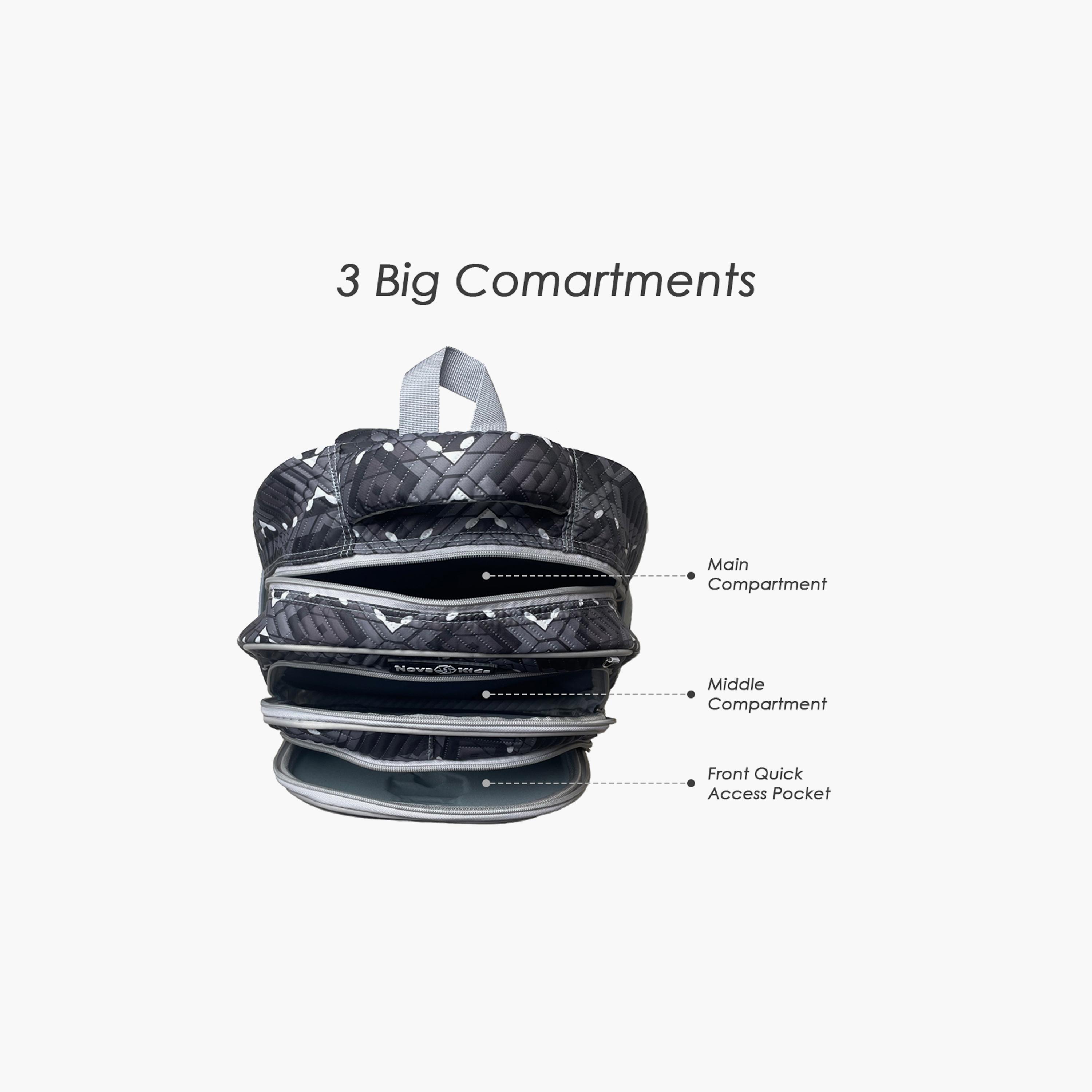 حقيبة مدرسية ثلاثية الأبعاد من نوفا كيدز - كرة قدم - رمادي-school-bagsandbackpacks-backpacks-image-8