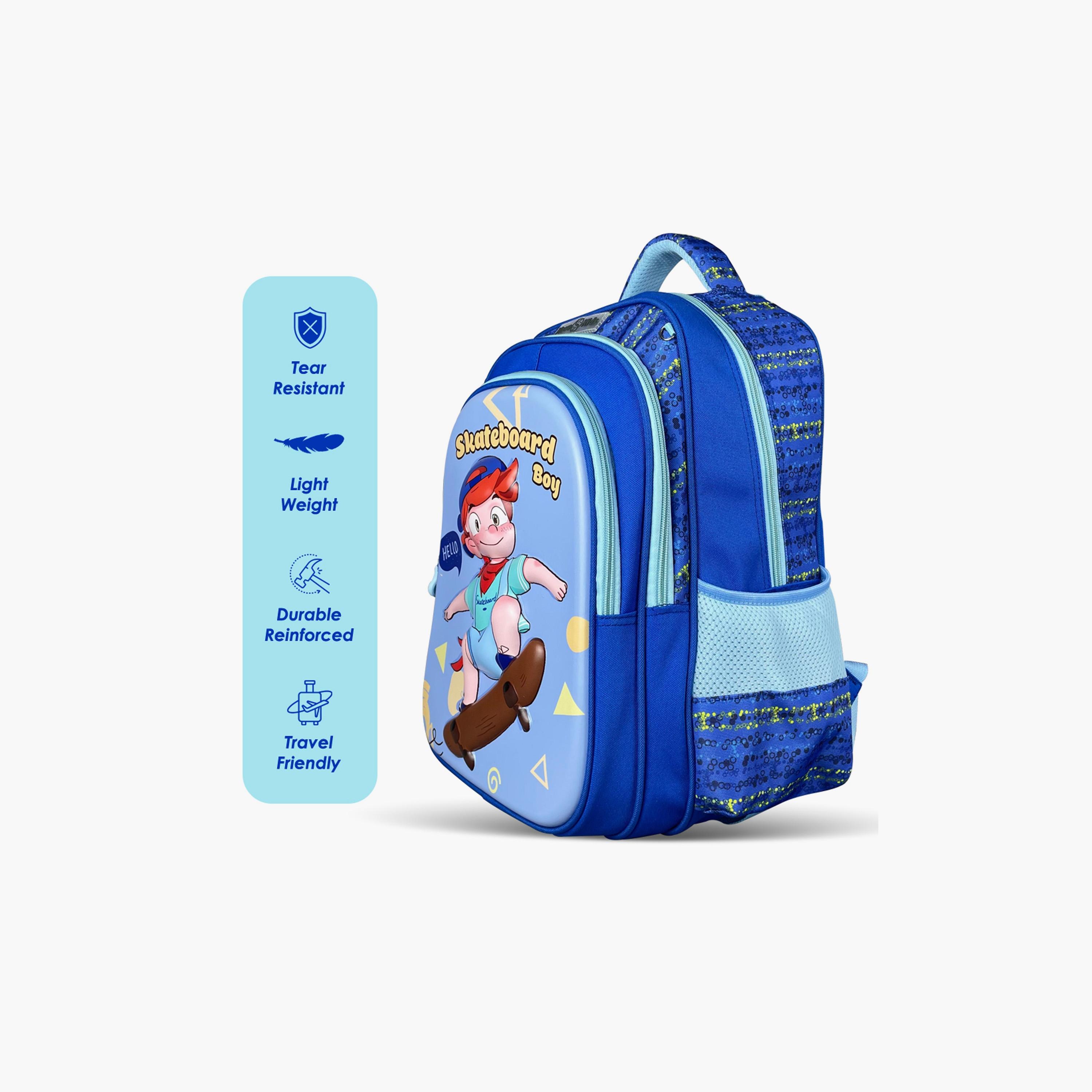 Nova Kids 3D School Bag - Skater - Blue - 16.5 Inch-school-bagsandbackpacks-backpacks-image-5