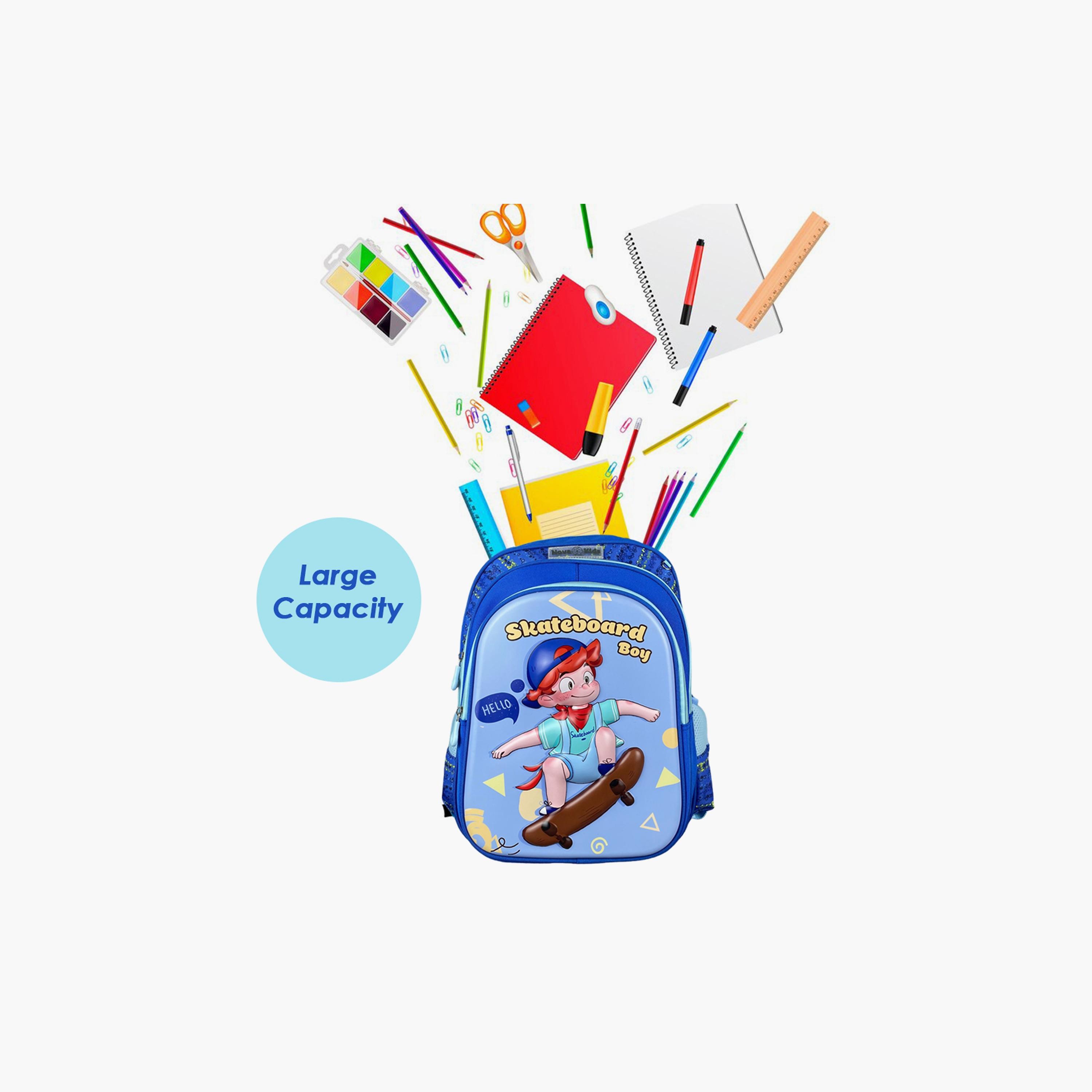 Nova Kids 3D School Bag - Skater - Blue - 16.5 Inch-school-bagsandbackpacks-backpacks-image-9