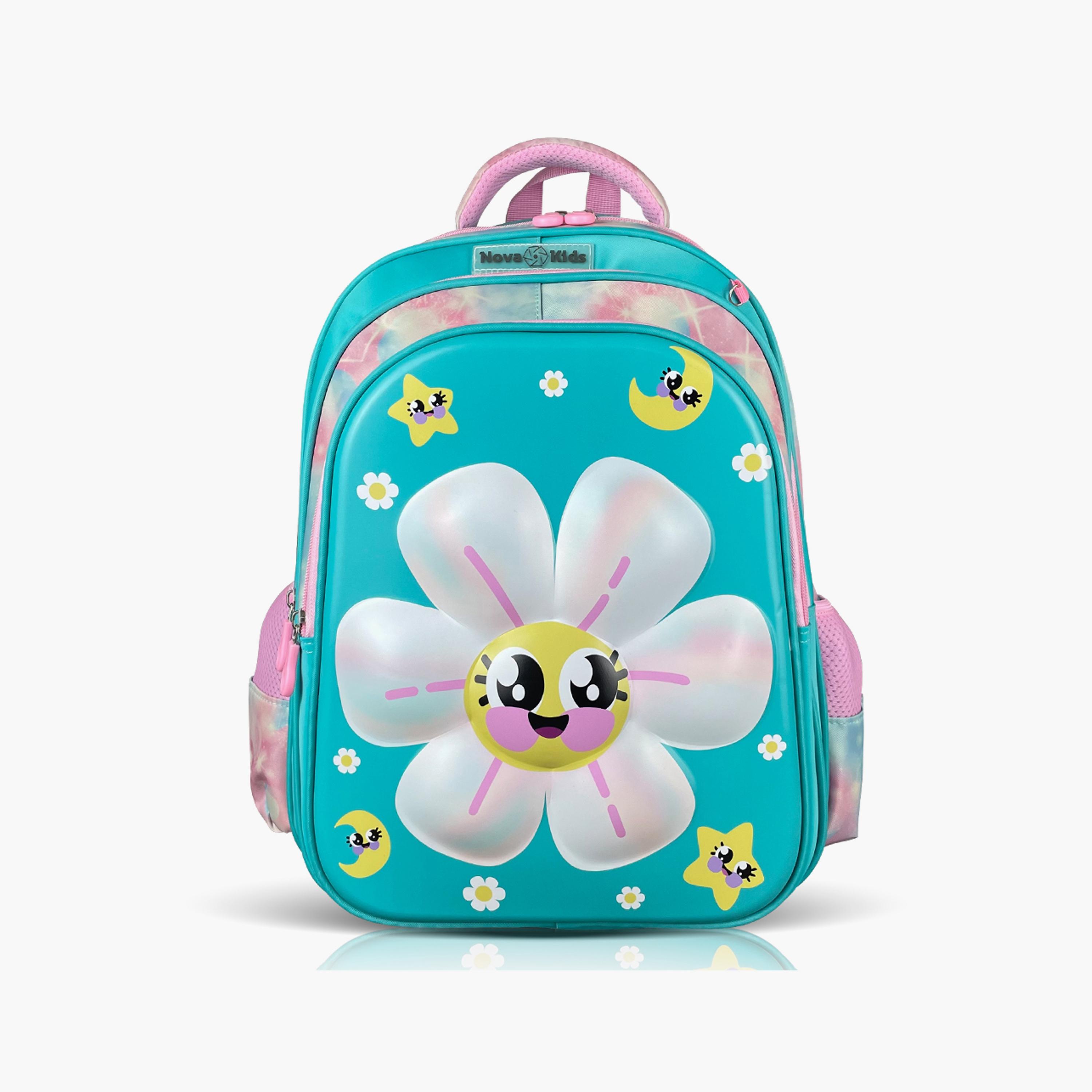 Nova Kids 3D School Bag - Daisy - Green - 16.5 Inch-school-bagsandbackpacks-backpacks-image-1