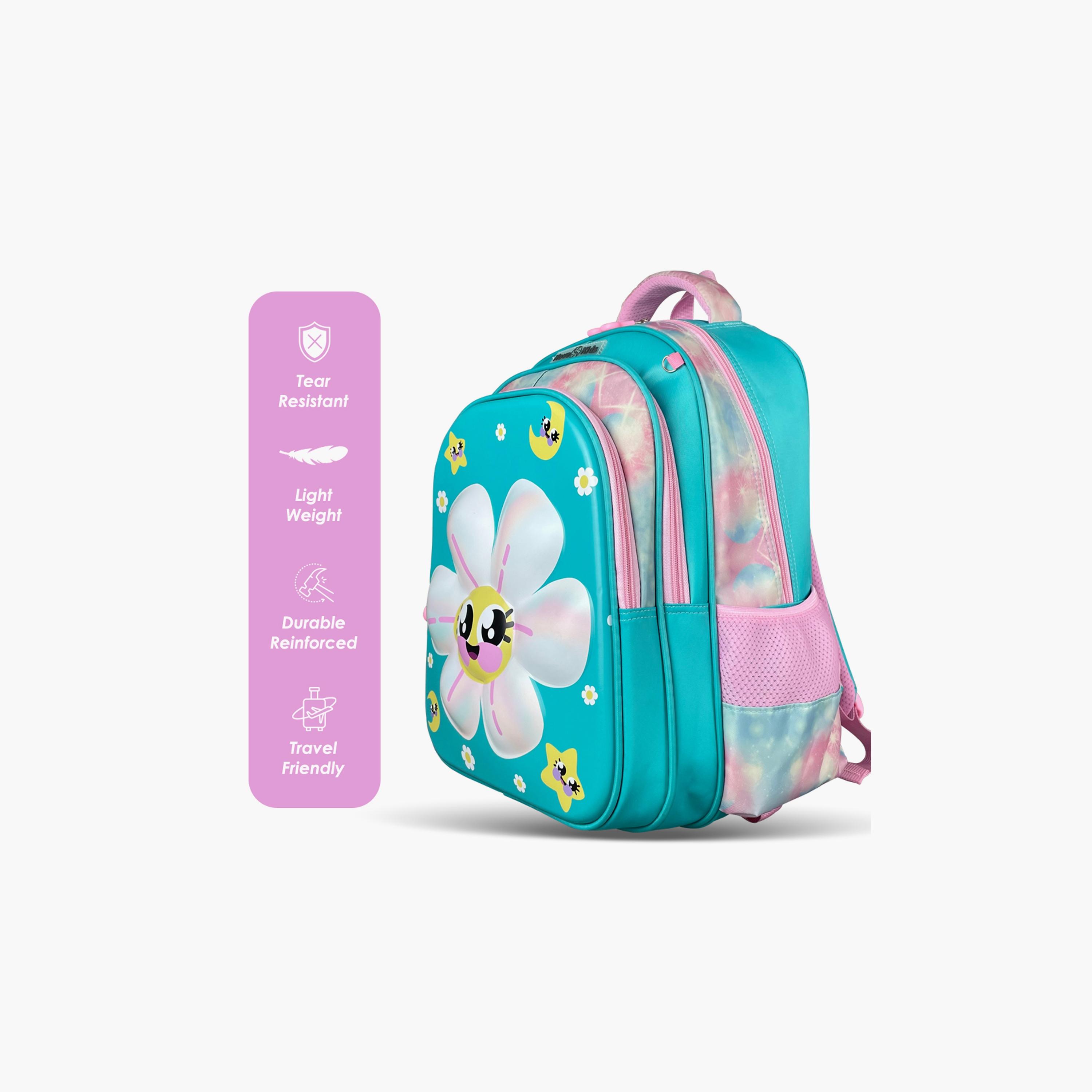 Nova Kids 3D School Bag - Daisy - Green - 16.5 Inch-school-bagsandbackpacks-backpacks-image-5