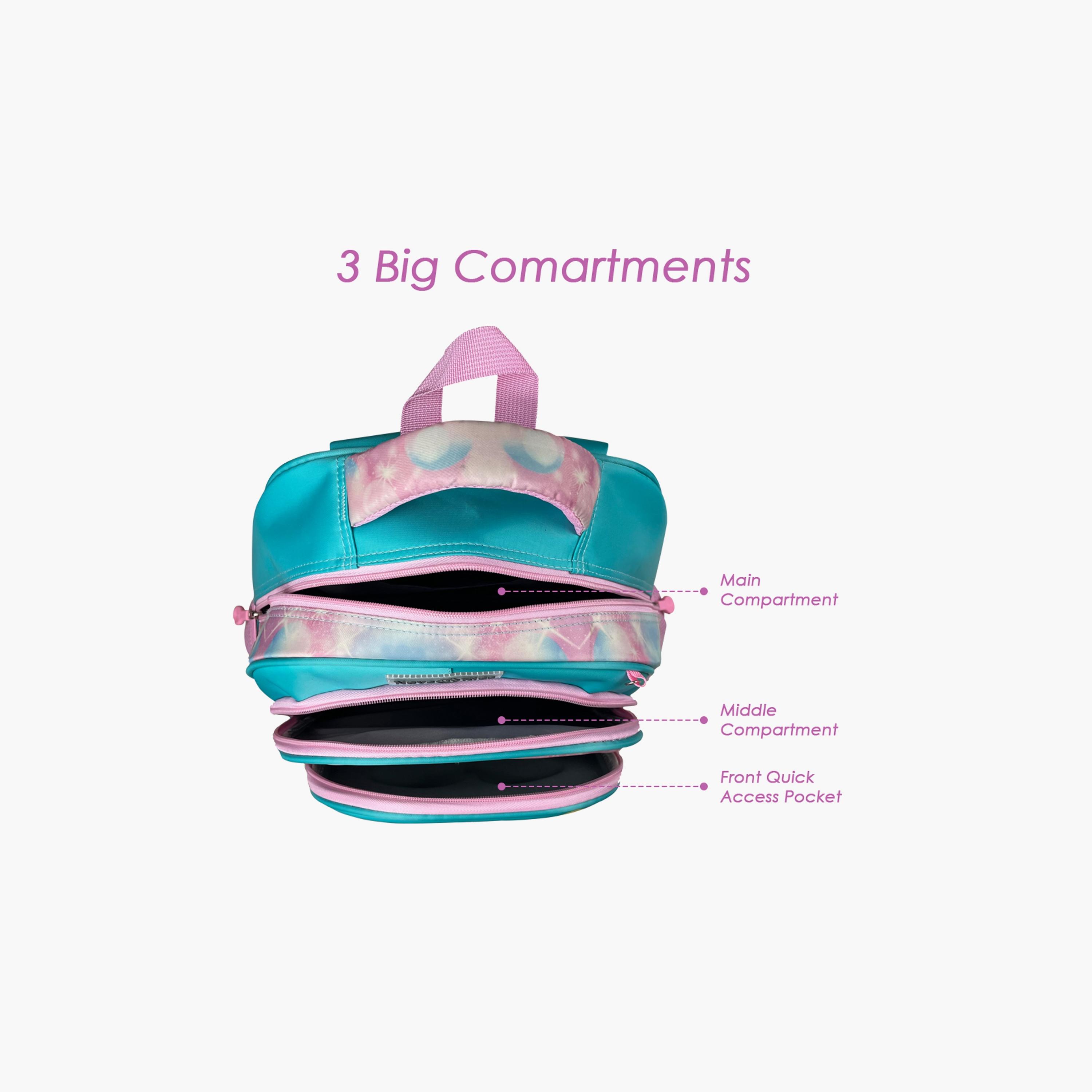 Nova Kids 3D School Bag - Daisy - Green - 16.5 Inch-school-bagsandbackpacks-backpacks-image-8