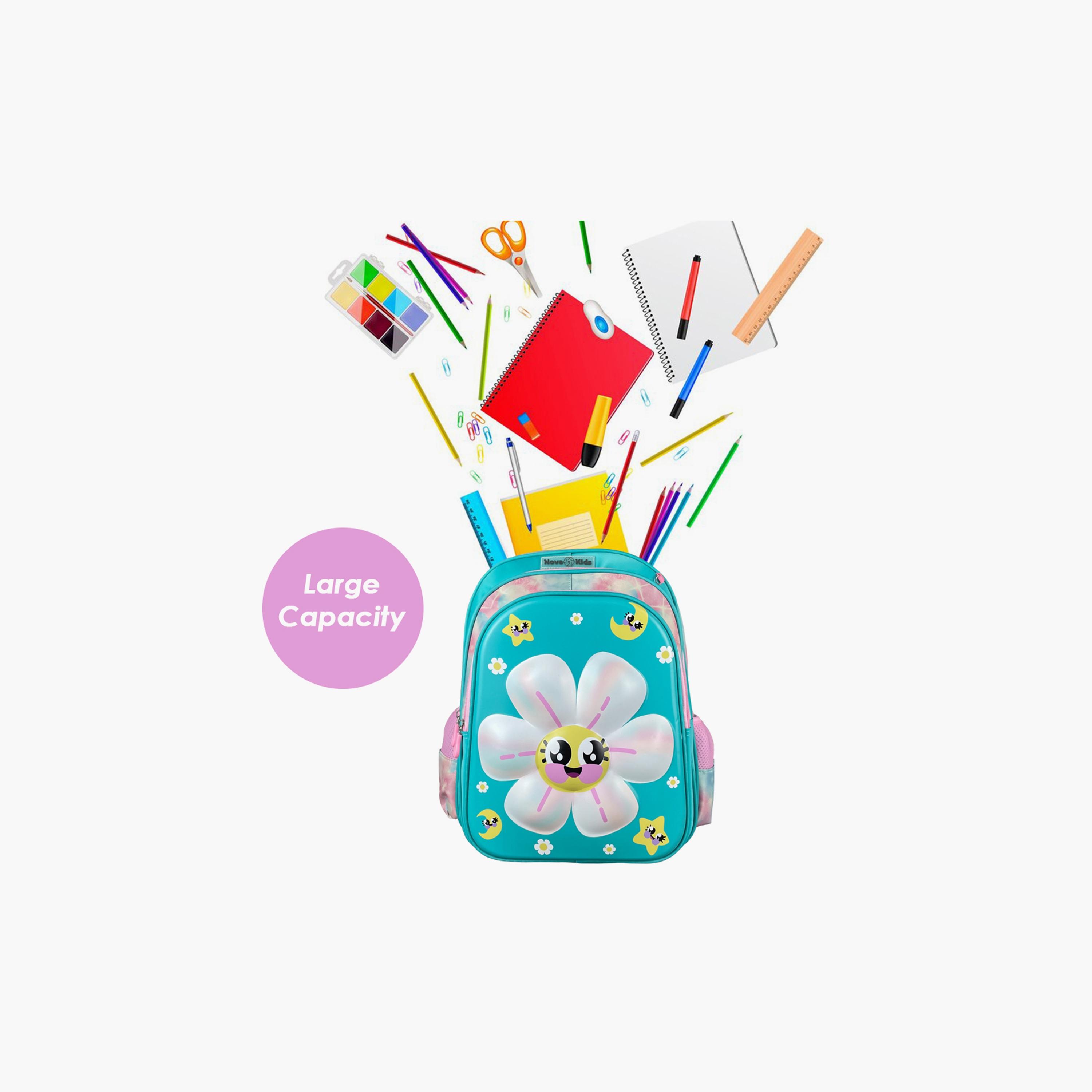 Nova Kids 3D School Bag - Daisy - Green - 16.5 Inch-school-bagsandbackpacks-backpacks-image-9