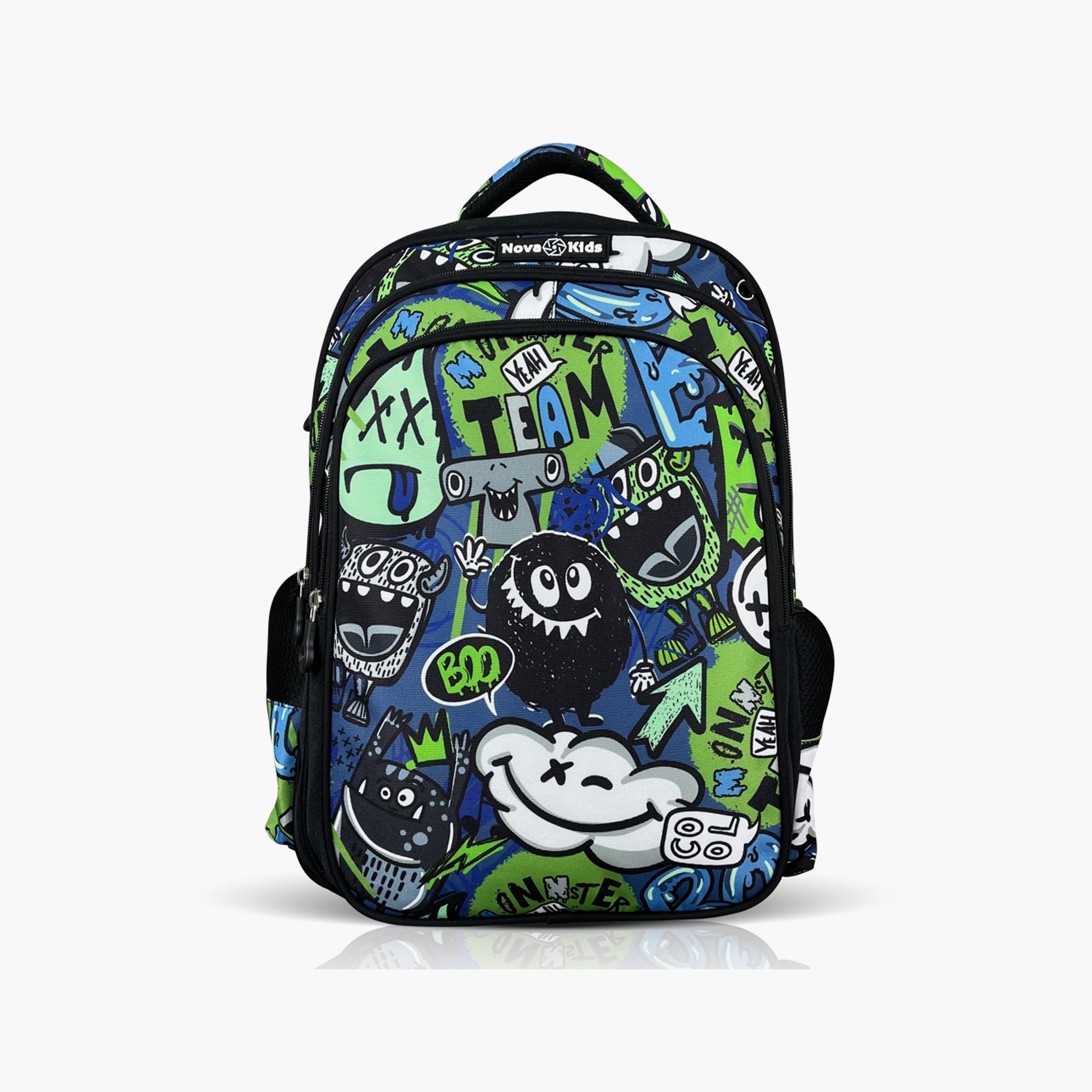 Nova Kids School Bag - GenZ - Black - 17.5 Inch-school-bagsandbackpacks-backpacks-image-1