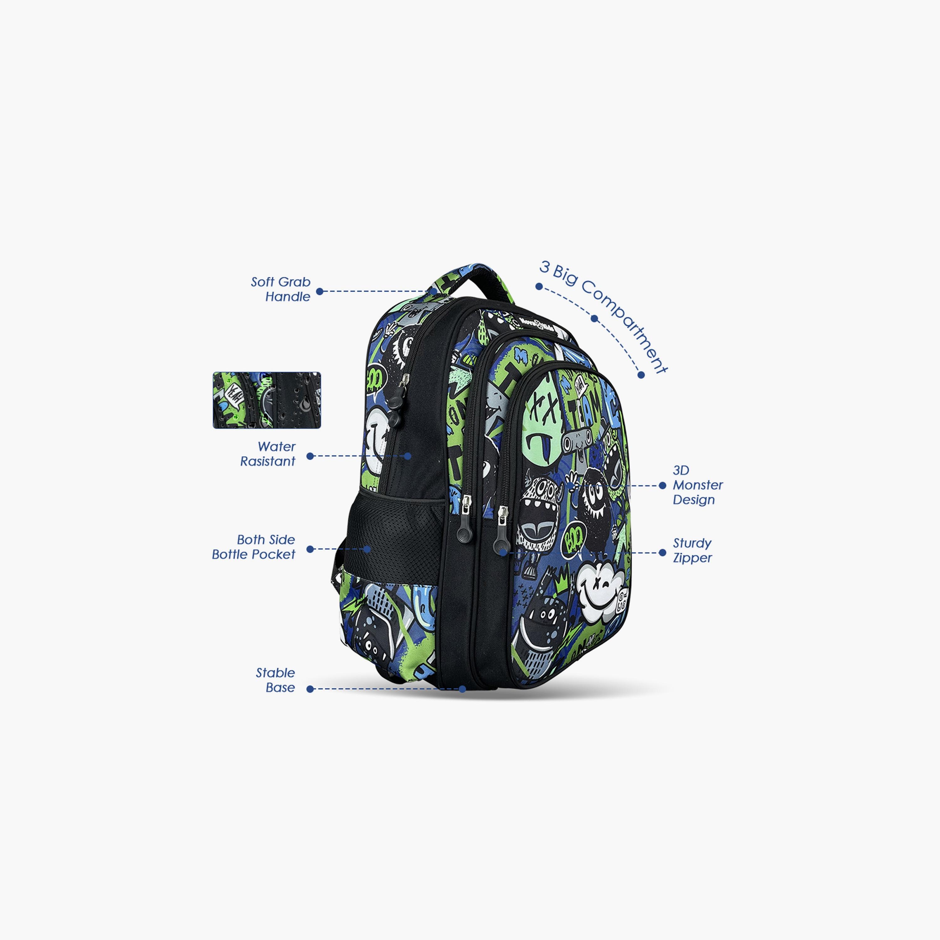 Nova Kids School Bag - GenZ - Black - 17.5 Inch-school-bagsandbackpacks-backpacks-image-10